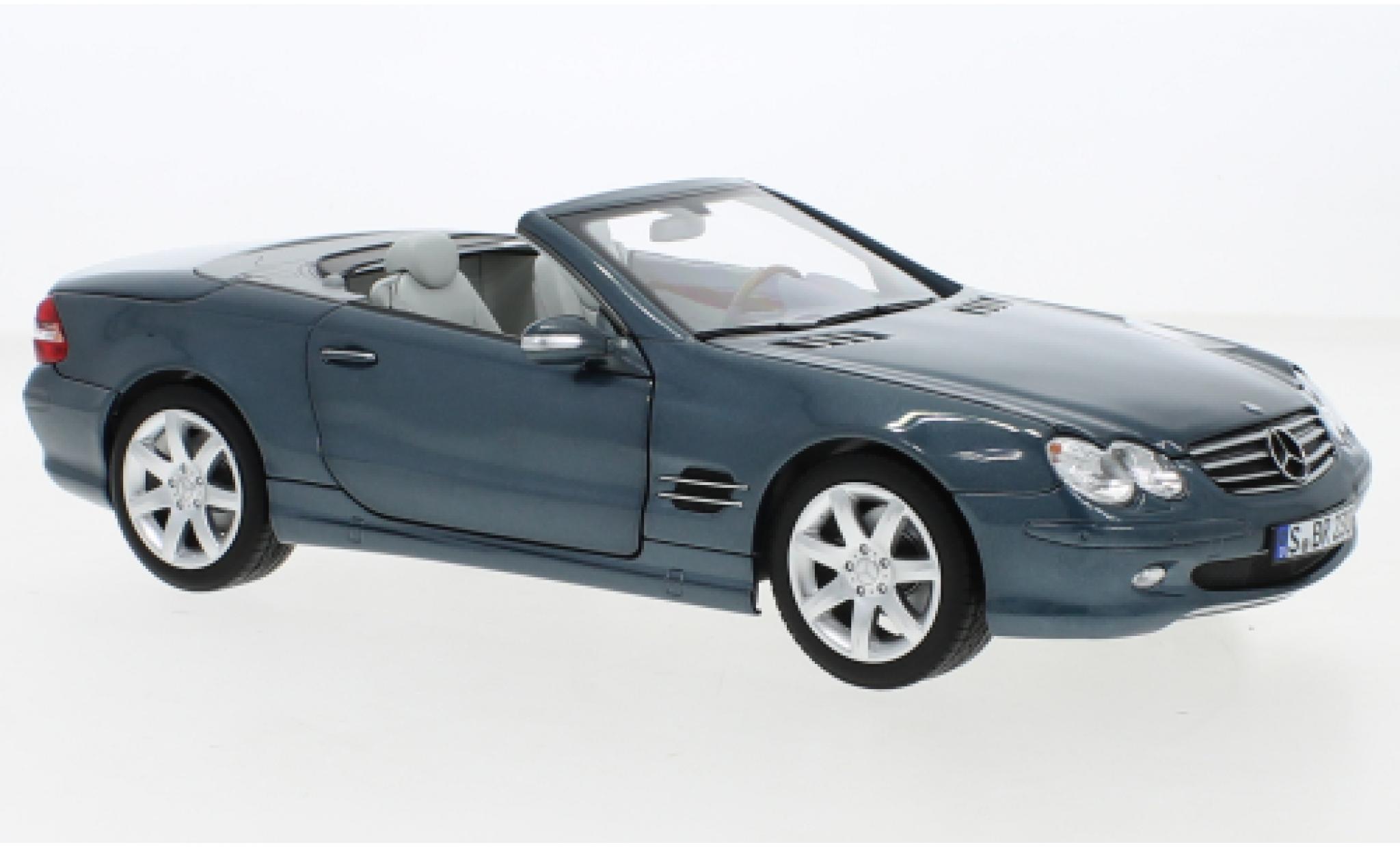 Mercedes Classe SL 1/18 SpecialC SL 500 (R230) metallic blauw 2001 modelauto