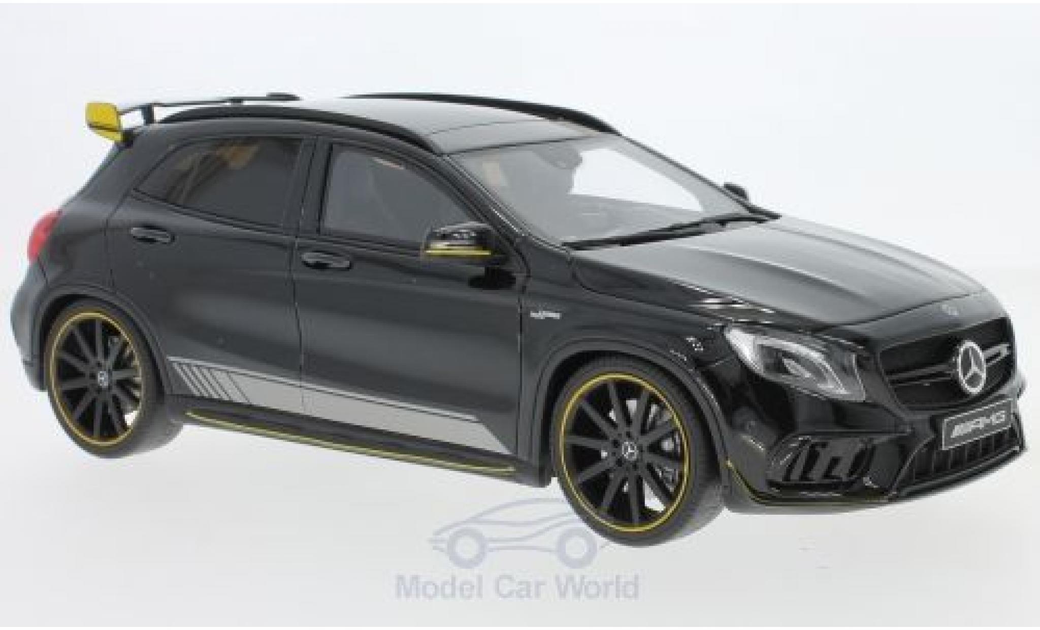 Mercedes Classe GLA 1/18 GT Spirit AMG GLA 45 Yellow Night Edition zwart modelauto