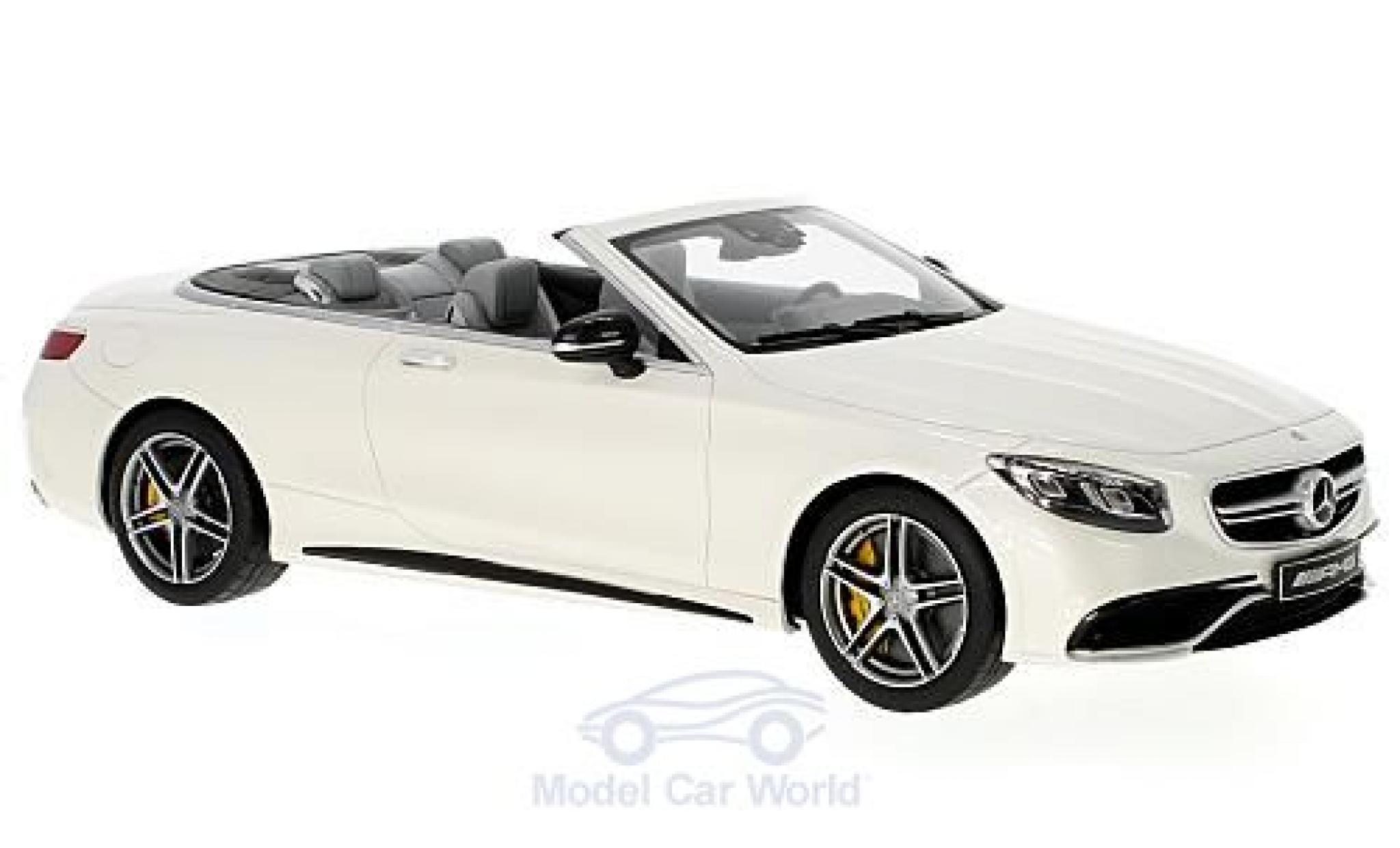 Mercedes Classe S 1/18 GT Spirit AMG S 63 Cabriolet wit modelauto