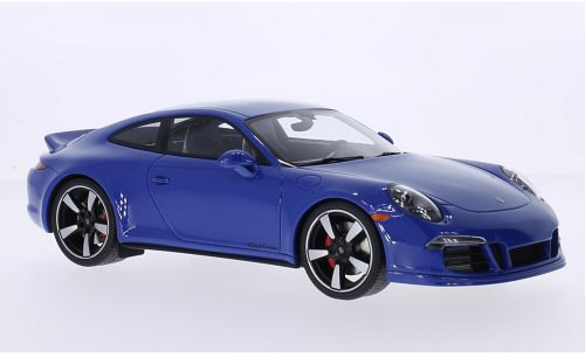 Porsche 991 GTS 1/18 GT Spirit 911 () Carrera GTS Club Coupe blauw 60 Years Club of America avec Vitrine modelauto