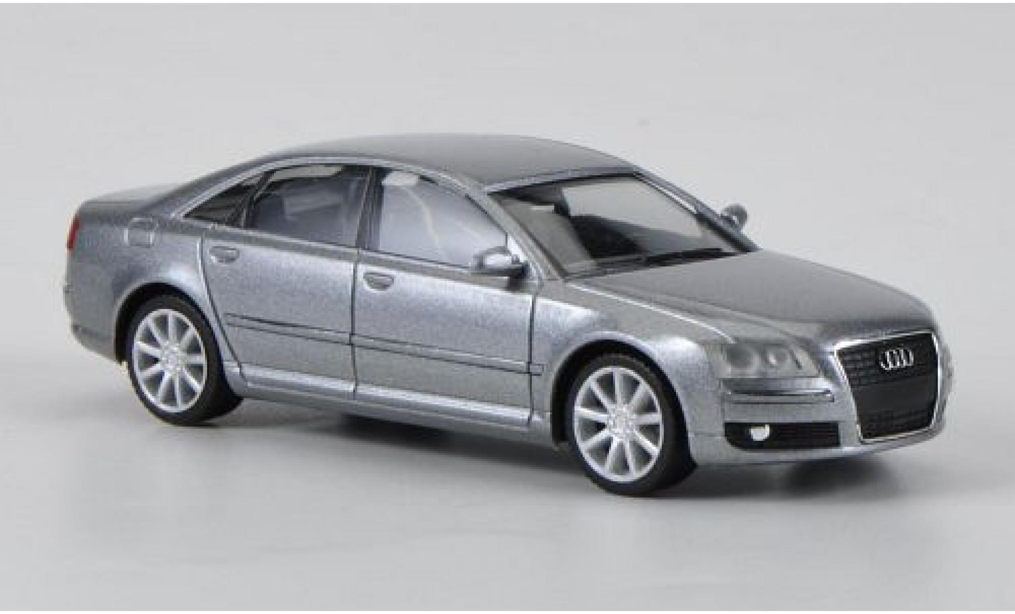 Audi A8 1/87 Herpa metallic grijs 2005 modelauto