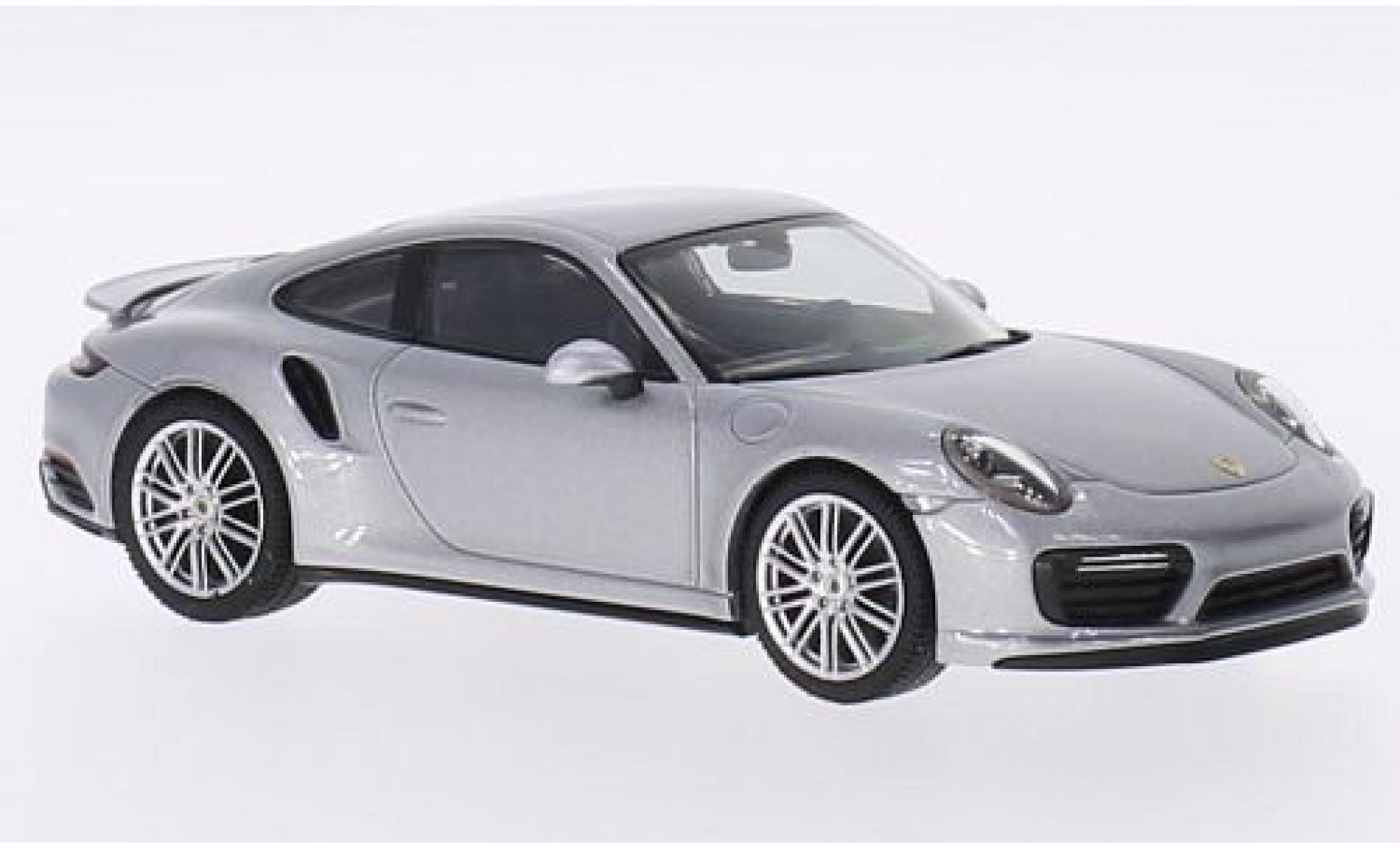 Porsche 991 Turbo 1/43 Herpa 911 (/2) Turbo Coupe grijs modelauto