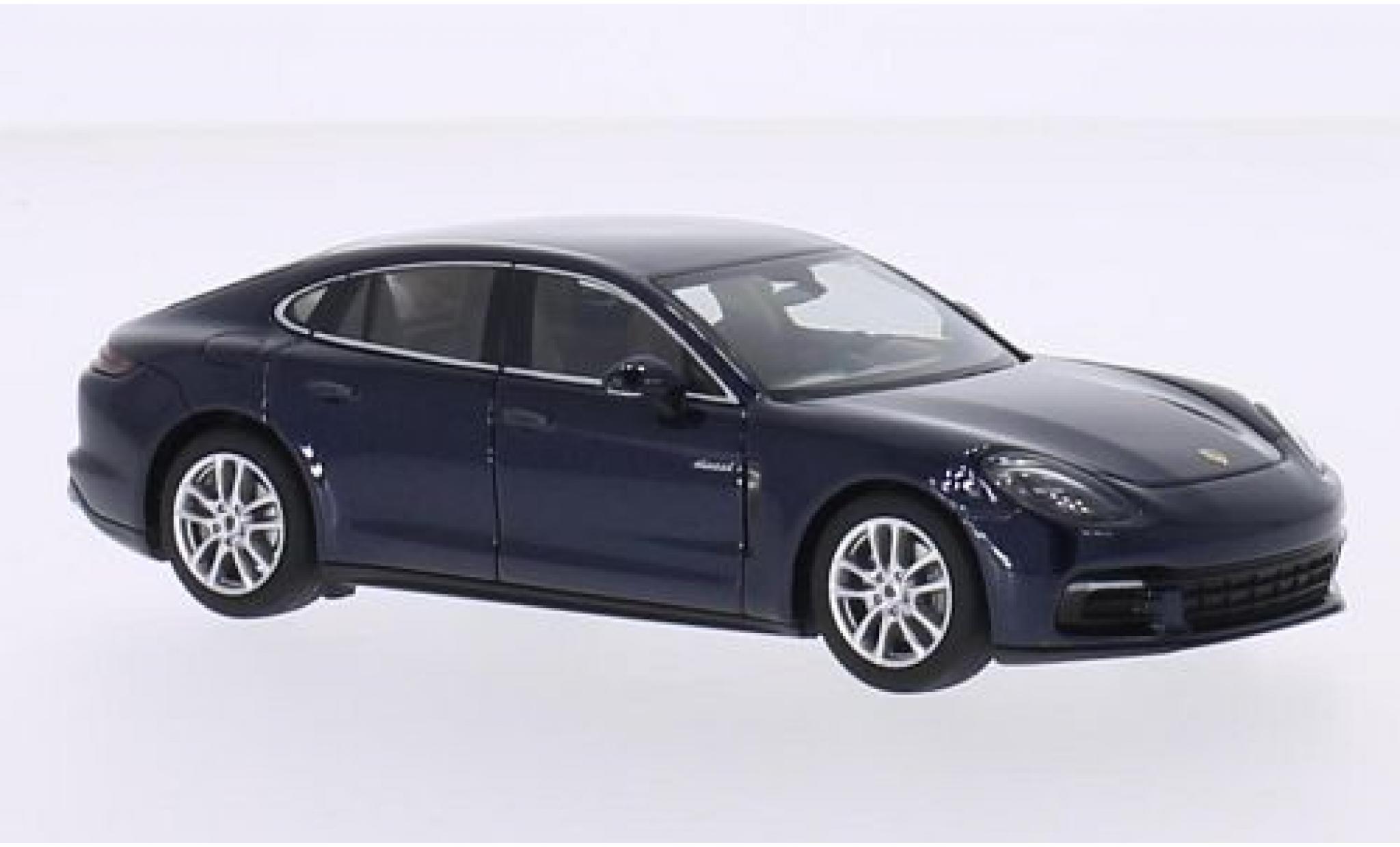 Porsche Panamera 4S 1/43 Herpa 4S Diesel metallic blauw 2016 modelauto