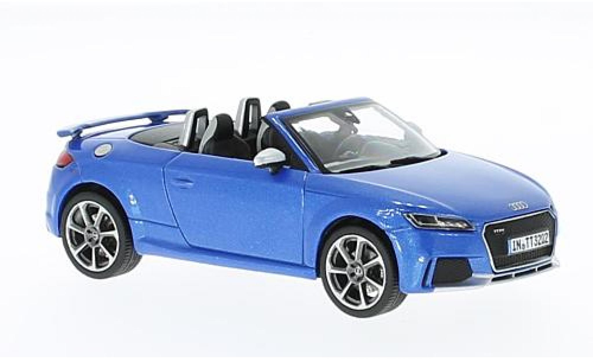 Audi TT 1/43 iScale RS Roadster metallic blauw 2017 modelauto