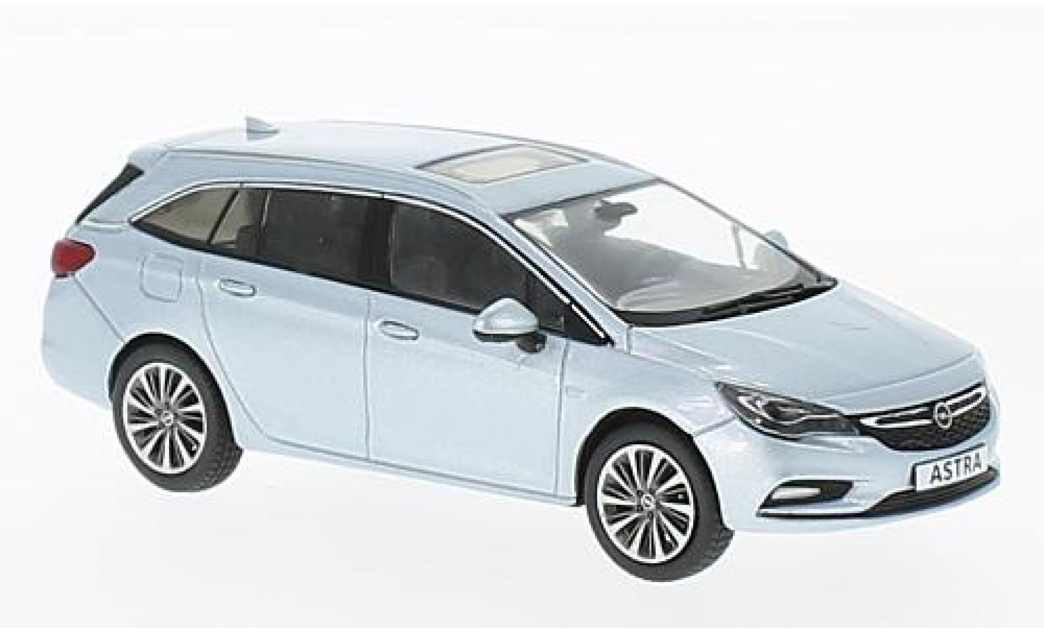 Opel Astra 1/43 iScale K Sports Tourer metallic blauw 2016 modelauto