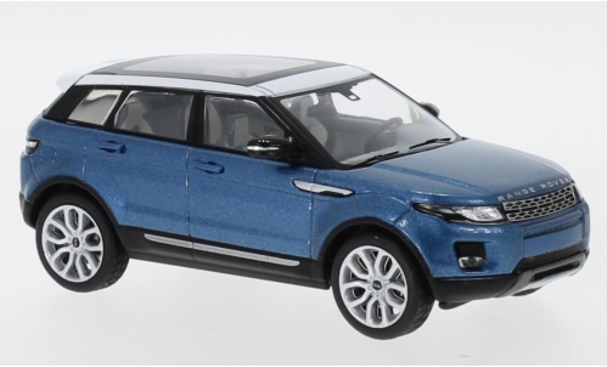 Land Rover Range Rover 1/43 IXO Evoque metallic blauw/wit 5-portes modelauto