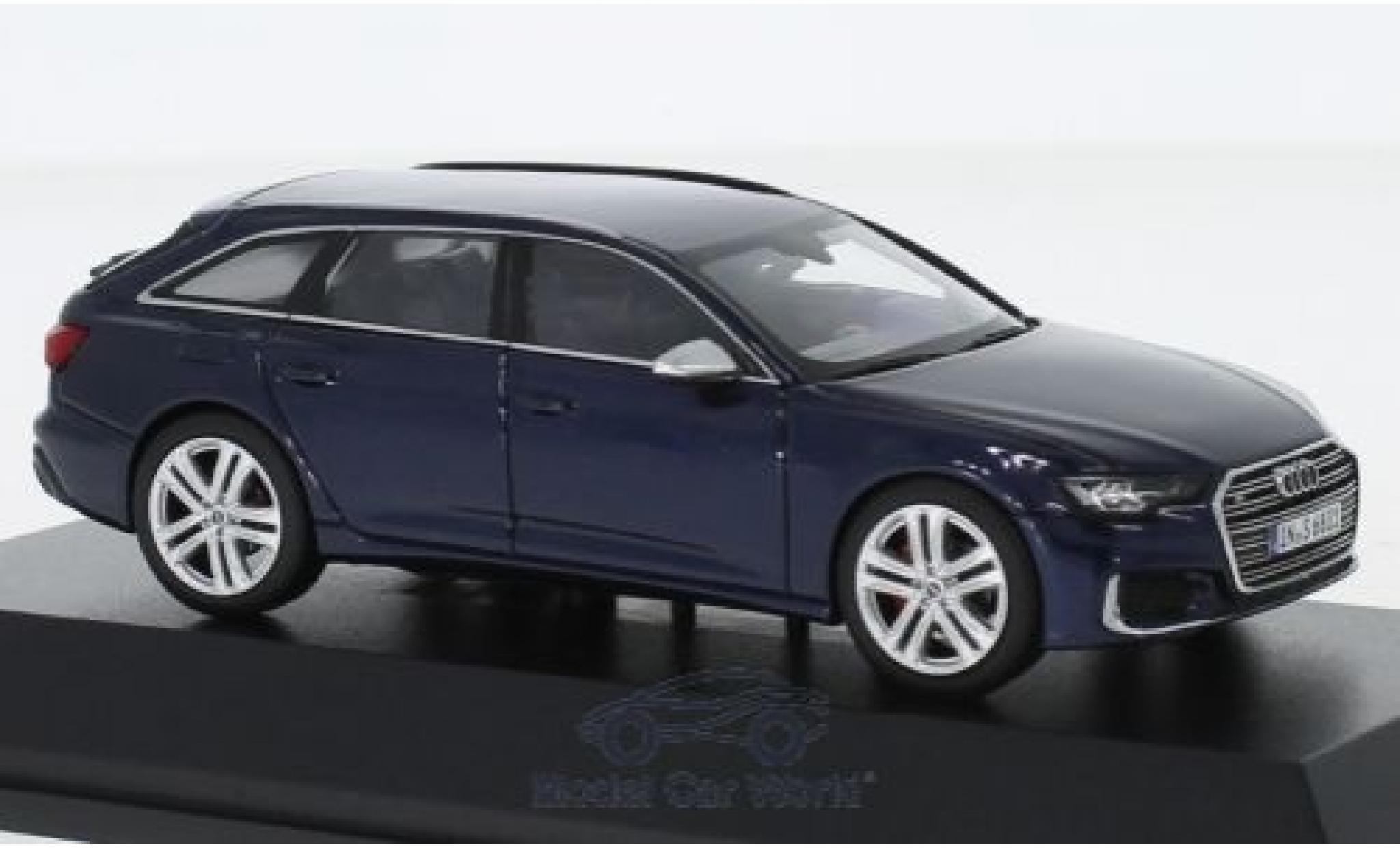 Audi S6 1/43 Jadi Avant blauw 2019 modelauto