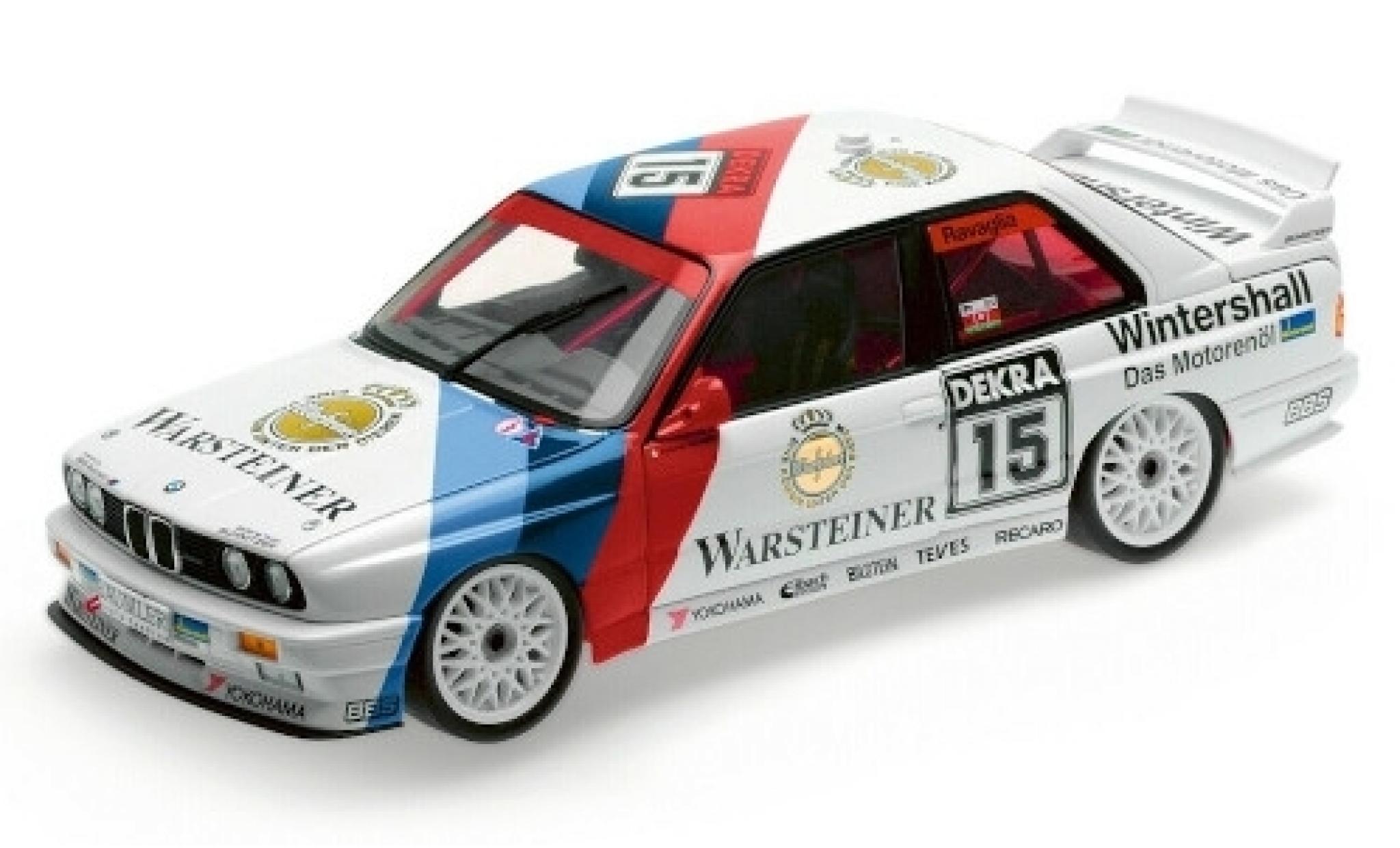 Bmw M3 1/18 Minichamps (E30) No.15 M Team Schnitzer Warsteiner Hockenheim 1992 R.Ravaglia modelauto