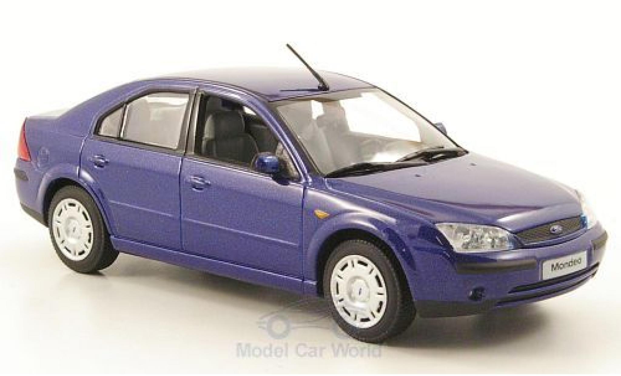 Ford Mondeo 2001 1/43 Minichamps MKIII metallic blauw 2001 Stufenheck modelauto