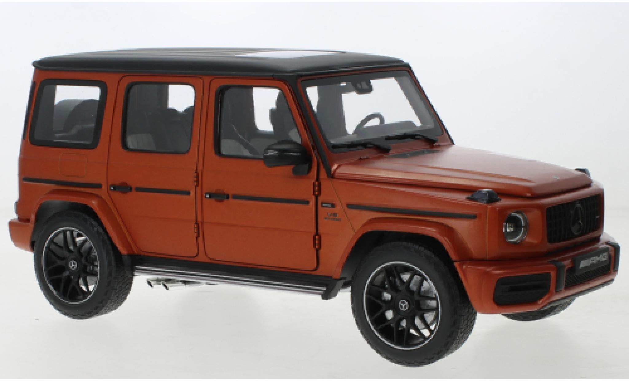 Mercedes Classe G 1/18 I Minichamps AMG G63 matt-oranje modelauto