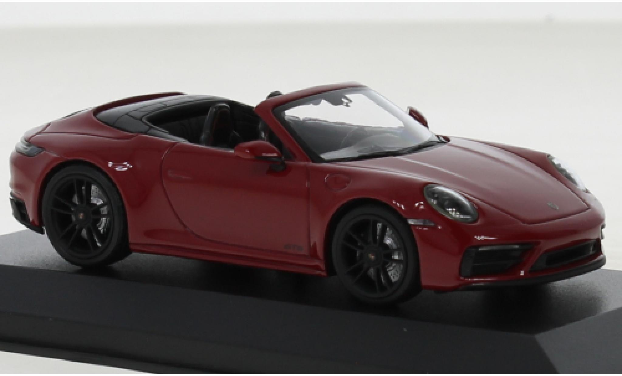 Porsche 992 GTS 1/43 Minichamps 991  Carrera Cabriolet rood 2022 modelauto