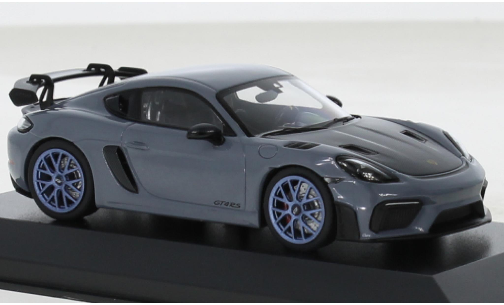 Porsche Cayman GT4 1/43 Minichamps RS grijs 2022 modelauto
