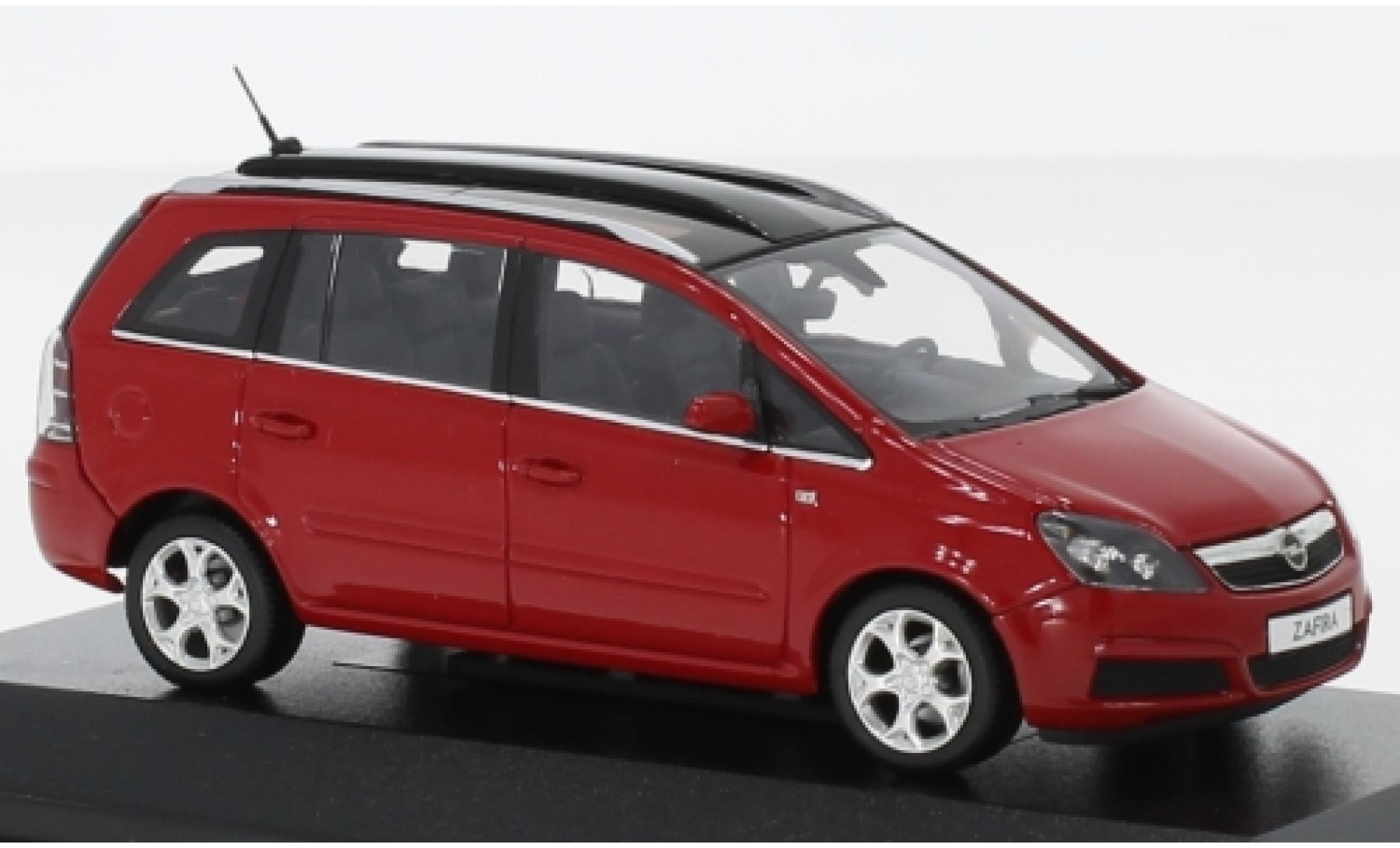 Opel Zafira 1/43 Minichamps B rood 2005 avec toit panoramique modelauto