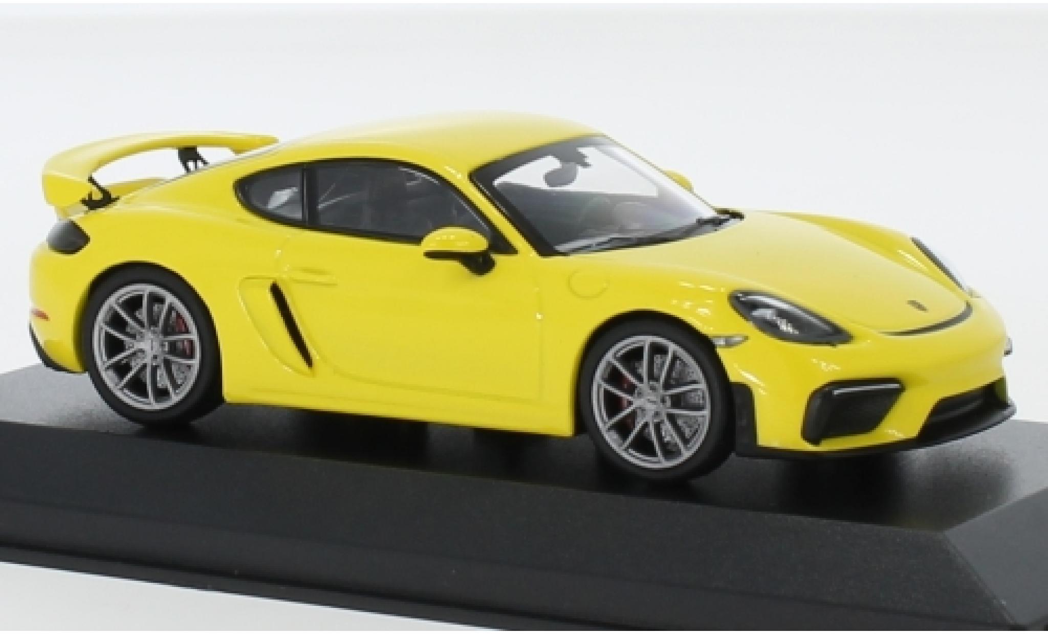 Porsche Cayman 1/43 Minichamps 718 (982) GT4 Spectrum Edition geel 2020 modelauto