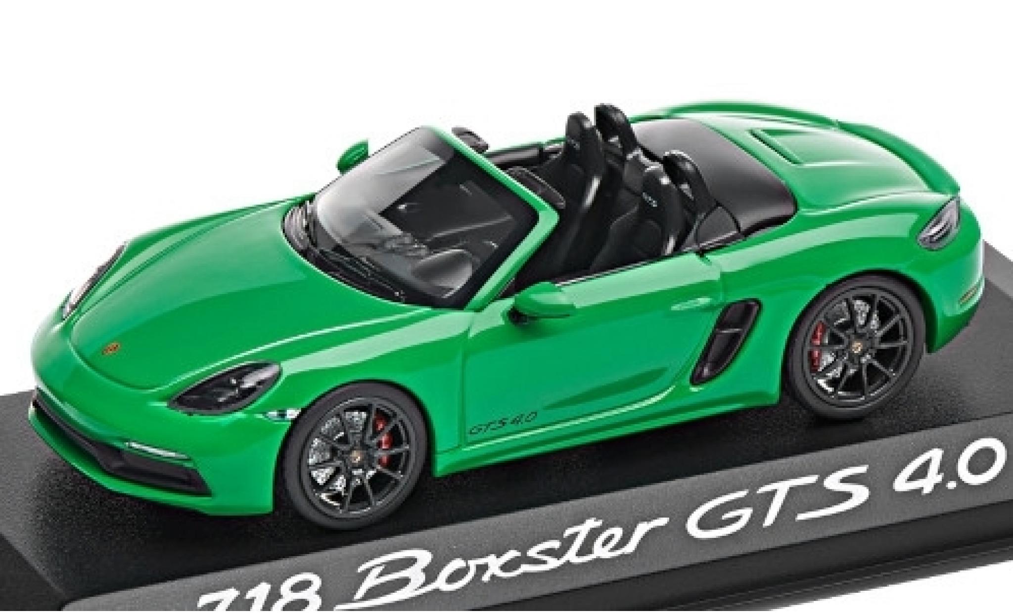 Porsche Boxster 1/43 Minichamps 718 GTS 4.0 (982) groen 2020 modelauto