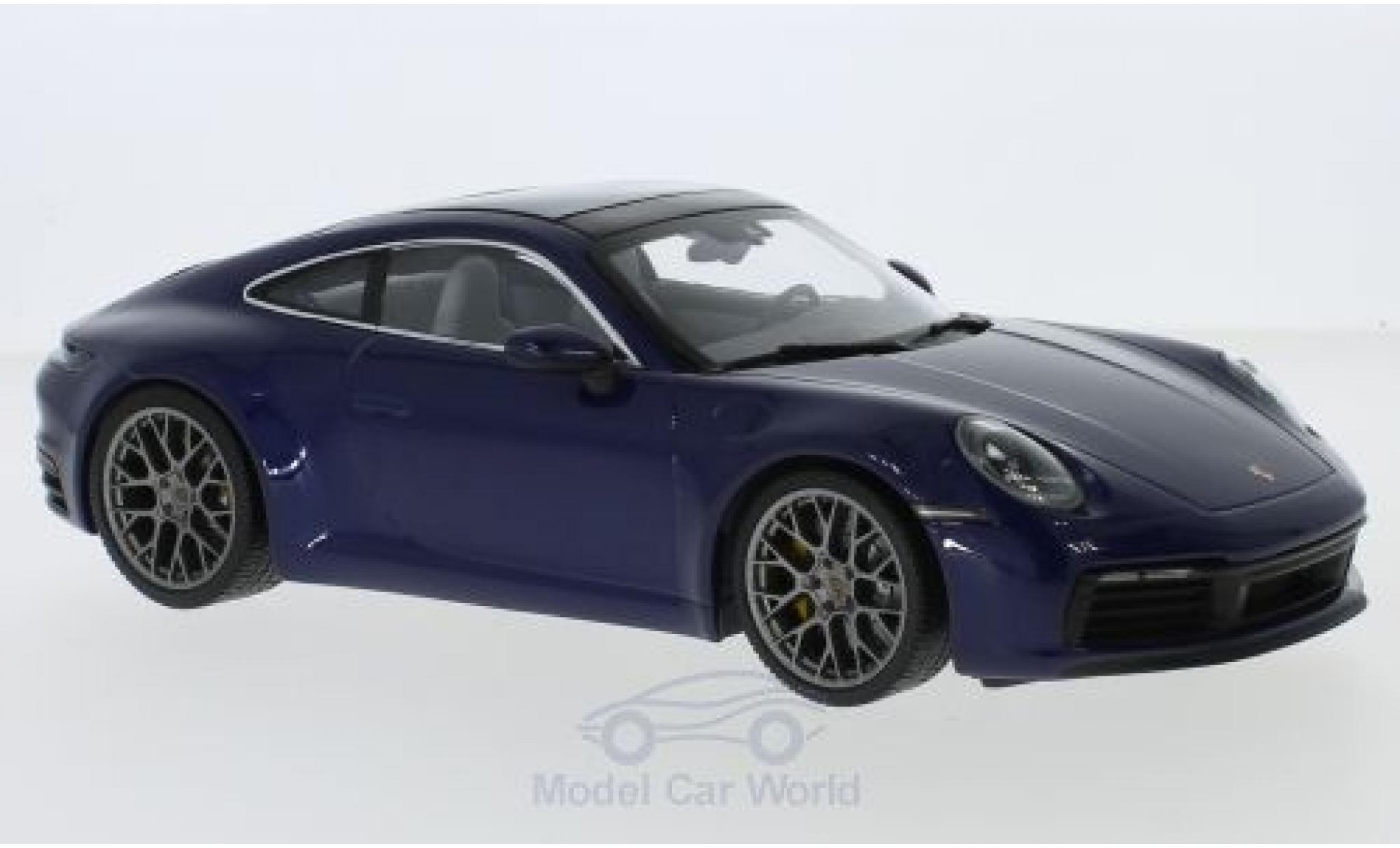 Porsche 992 4S 1/18 Minichamps 911 () Carrera 4S blauw 2019 modelauto