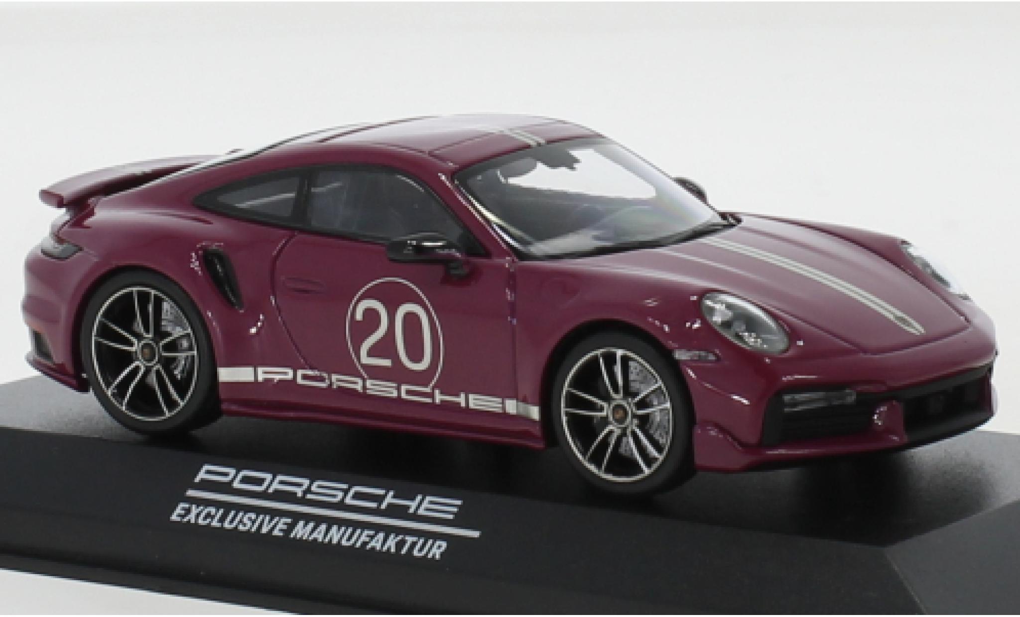 Porsche 992 Turbo s 1/43 Minichamps 911 () Turbo S lila China 20th Anniversary modelauto