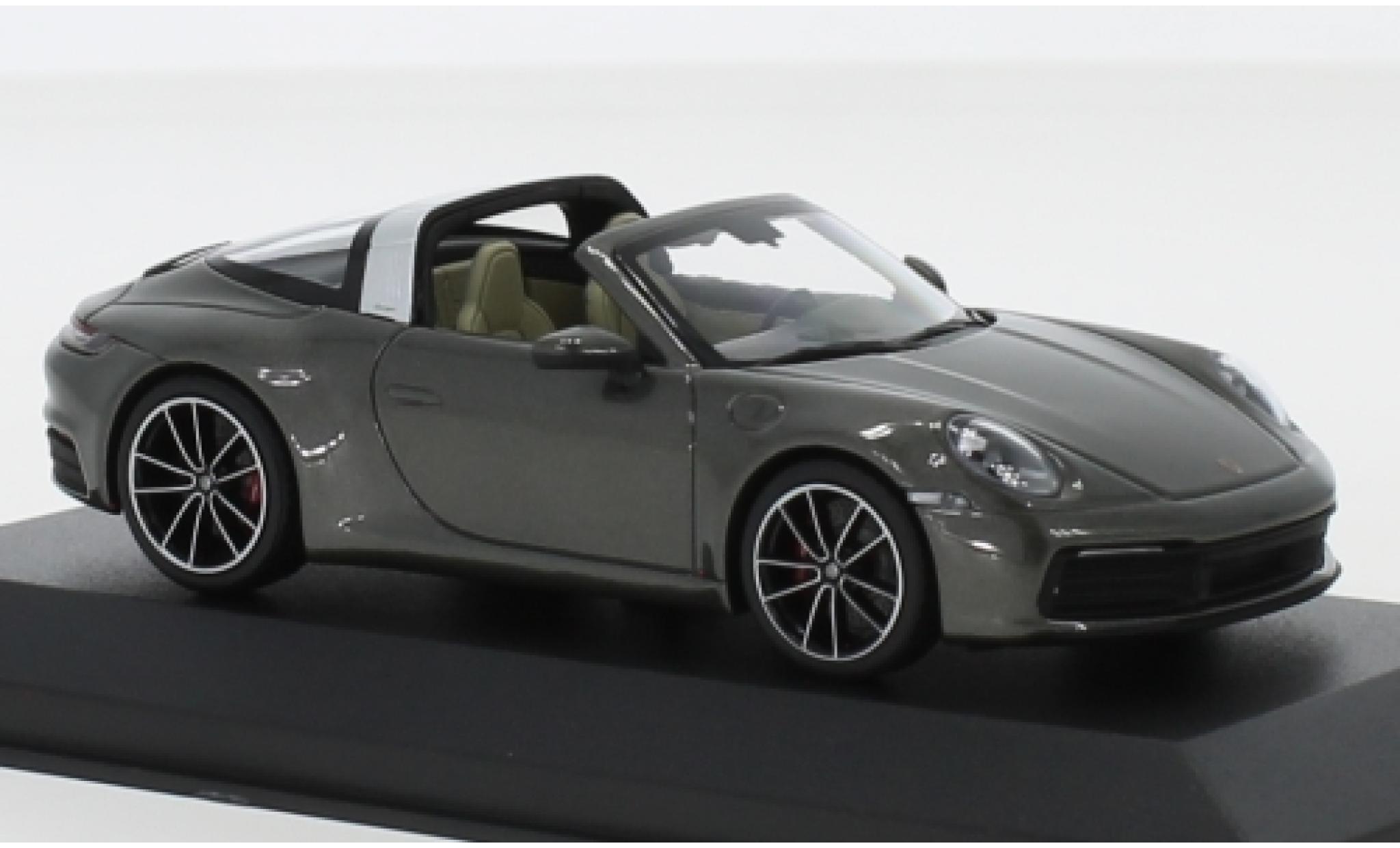Porsche 992 Targa 1/43 Minichamps 911 Targa 4S () metallic grijs modelauto