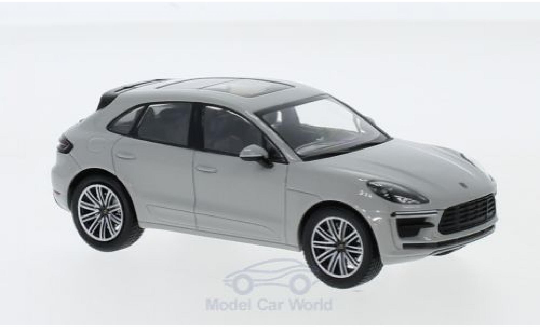 Porsche Macan Turbo 1/43 Minichamps Turbo grijs 2019 modelauto