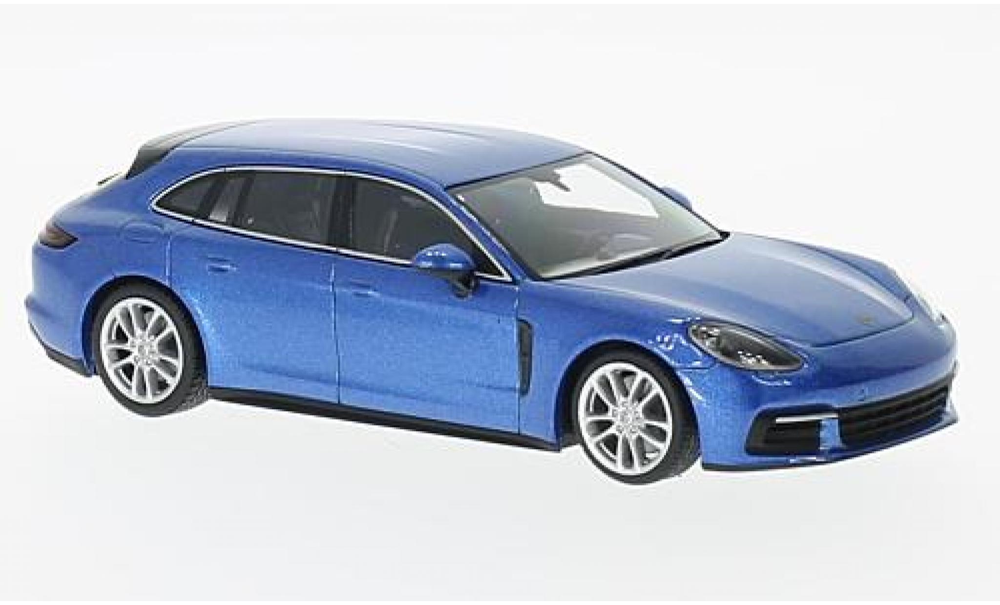 Porsche Panamera S 1/43 Minichamps Sport Tourismo 4S Diesel metallic blauw modelauto