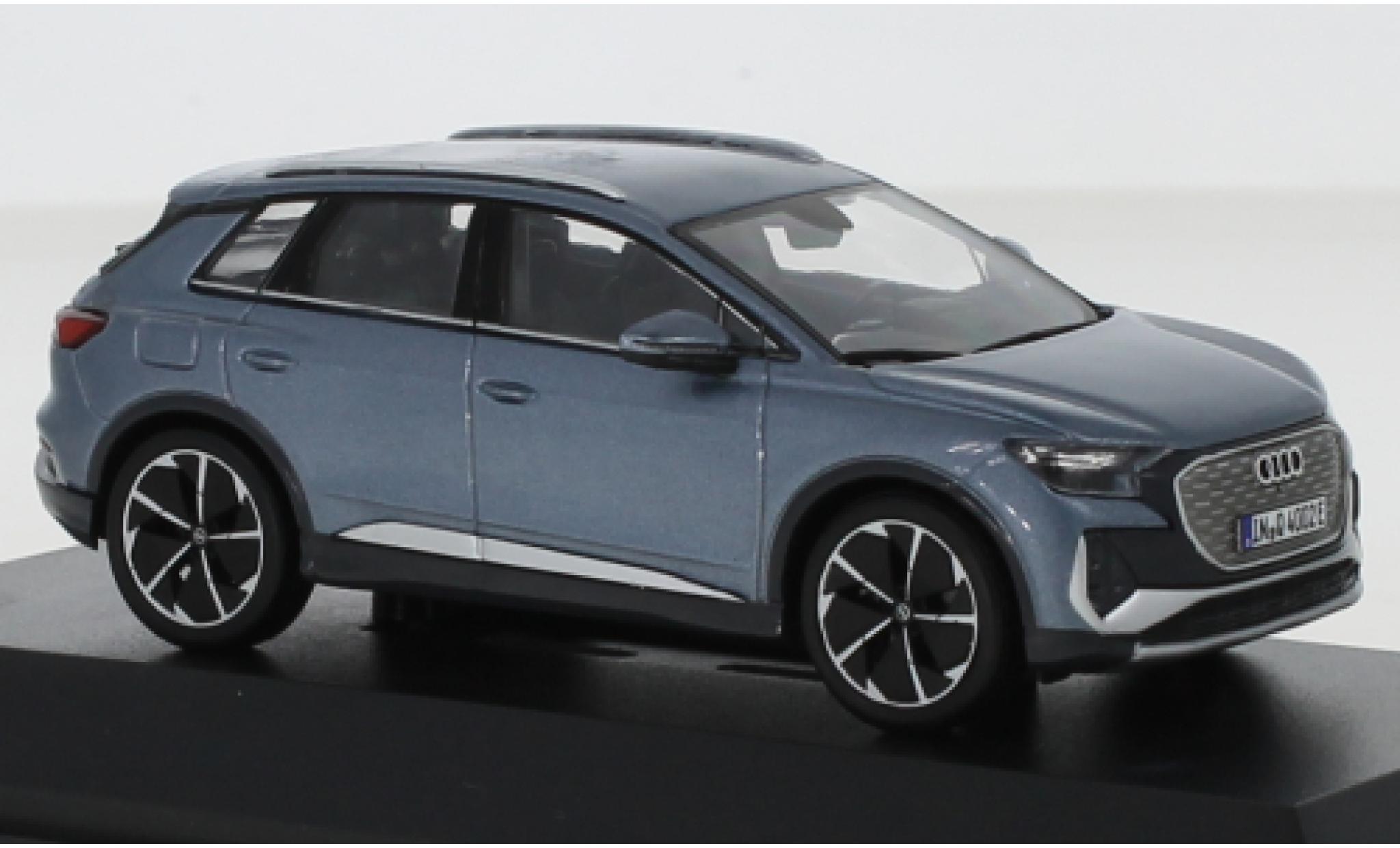 Audi Q4 1/43 Minimax e-tron metallic blauw 2021 modelauto