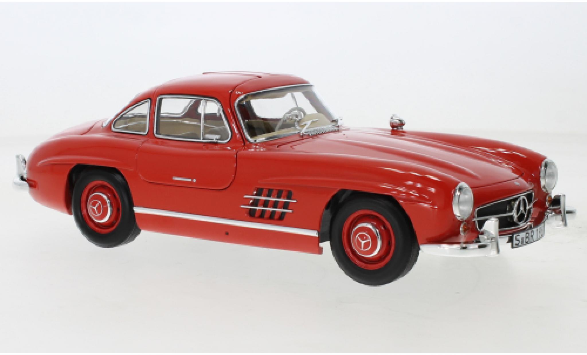 Mercedes 300 1/18 I Norev SL (W198) rood 1954 modelauto