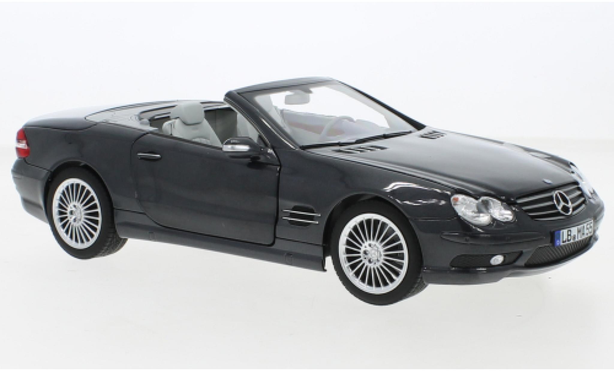 Mercedes Classe SL 1/18 Norev SL 55 AMG (R230) metallic zwart 2001 modelauto