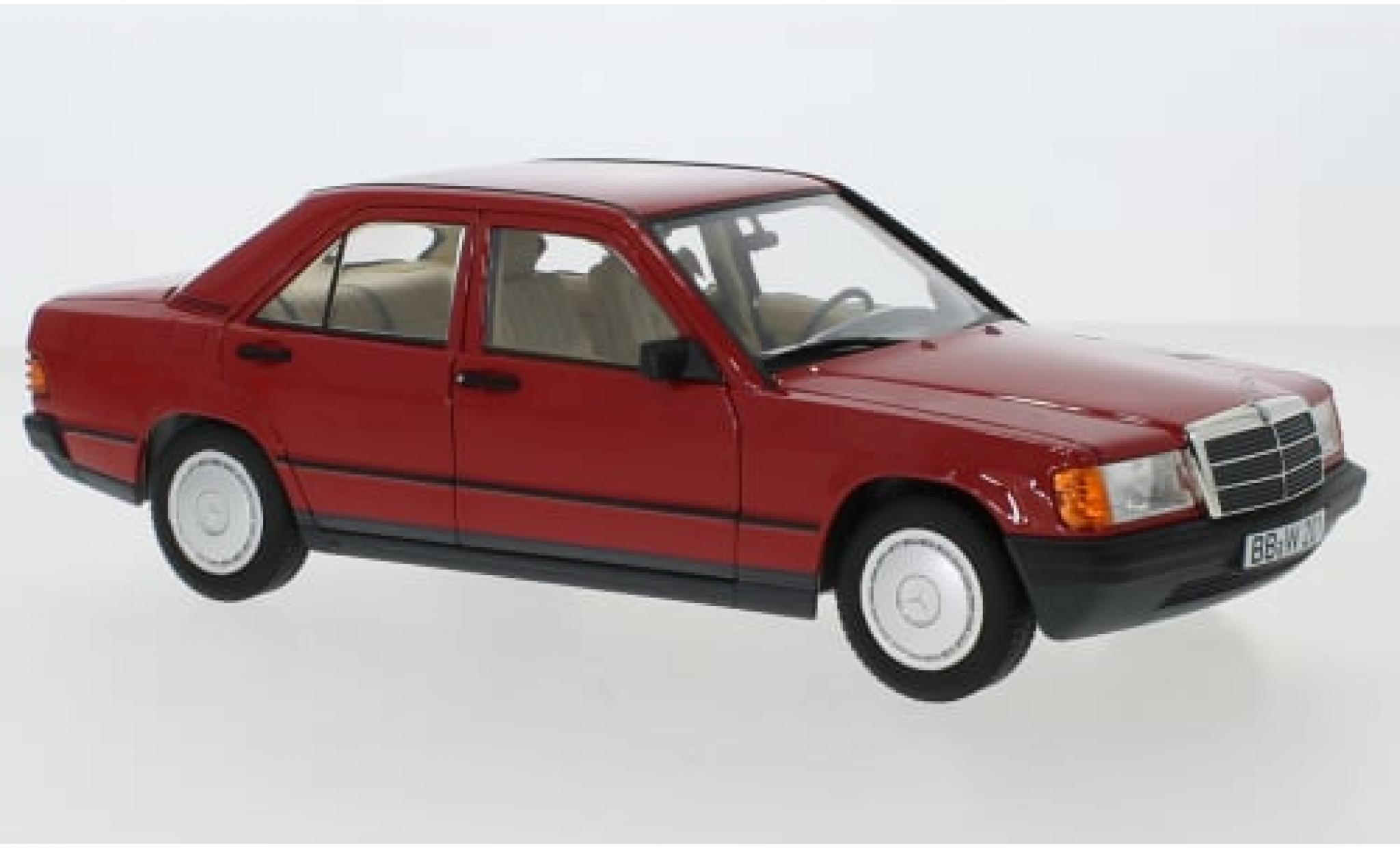 Mercedes 190 1/18 I Norev E (W201) rood 1982 1:18 modelauto