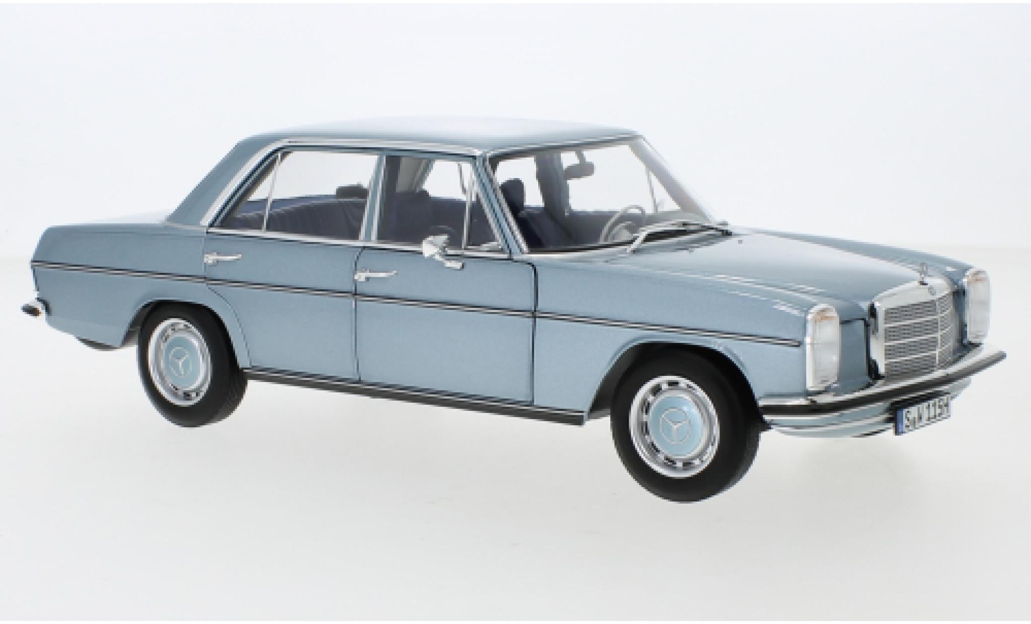Mercedes 200 1/18 Norev (W115) metallic blauw 1968 modelauto