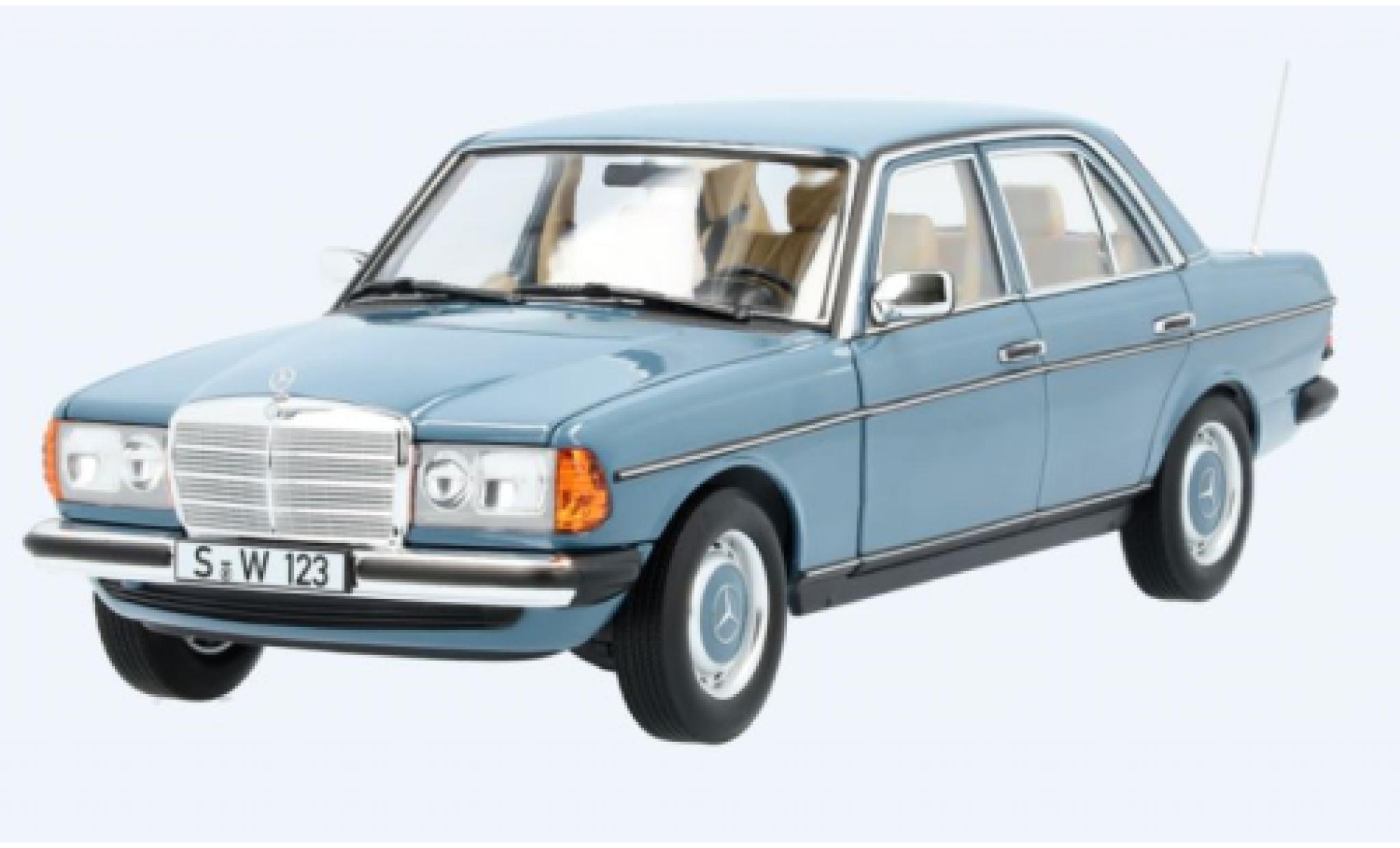 Mercedes 200 1/18 Norev (W123) blauw modelauto
