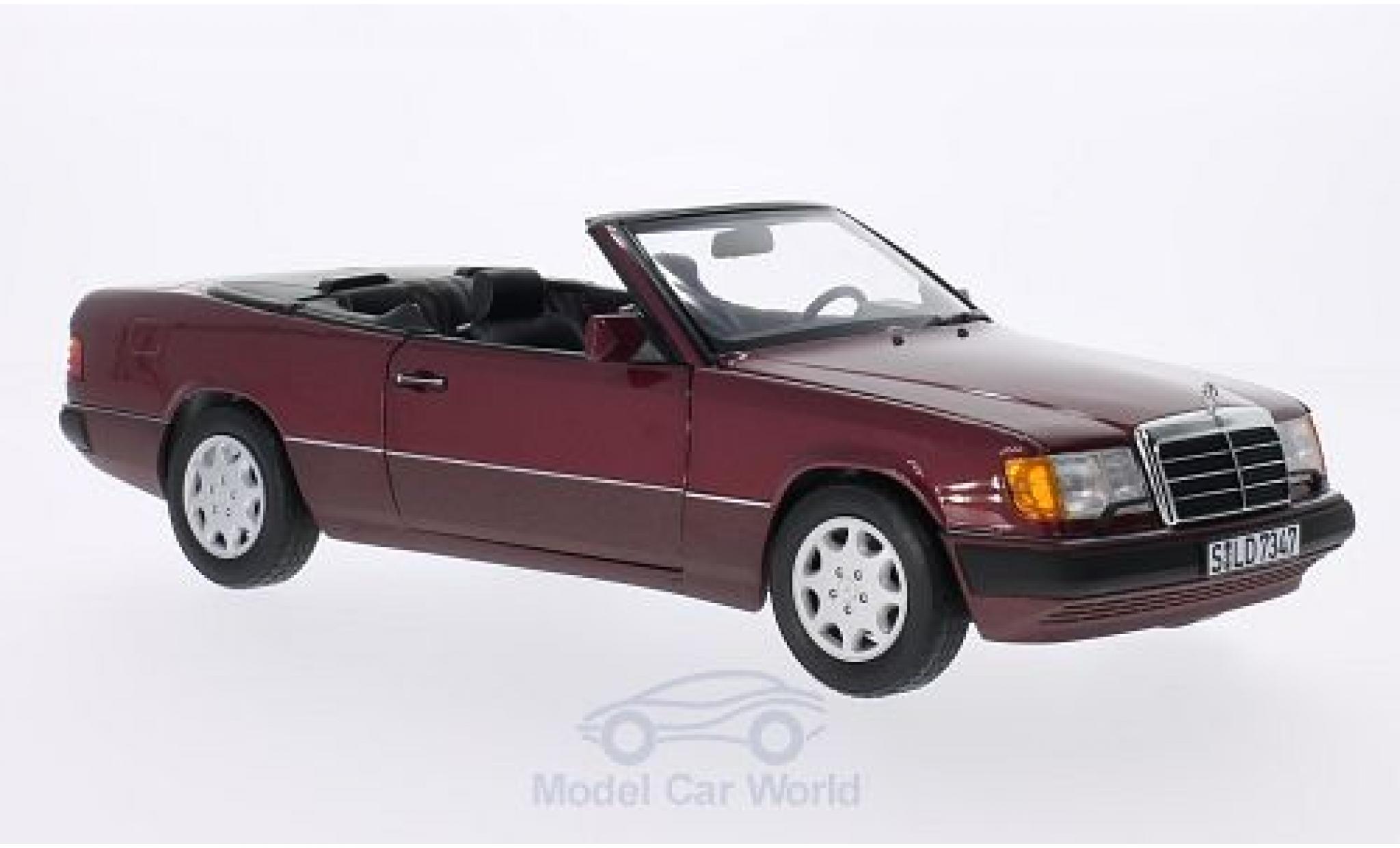 Mercedes 300 1/18 Norev CE-24 (A124) rood Softtop zum aufsetzen liegt bei modelauto