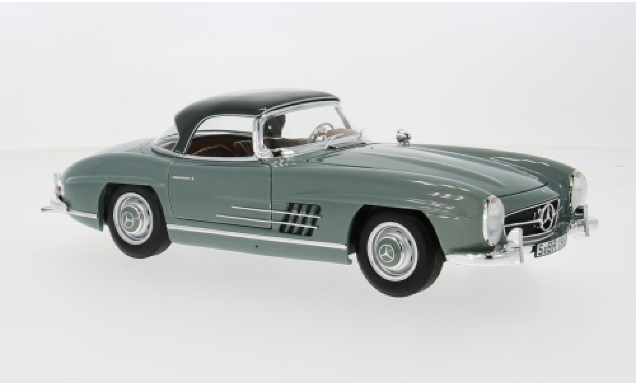 Mercedes 300 1/18 I Norev SL (W198 II) Roadster groen 1957 1:18 modelauto
