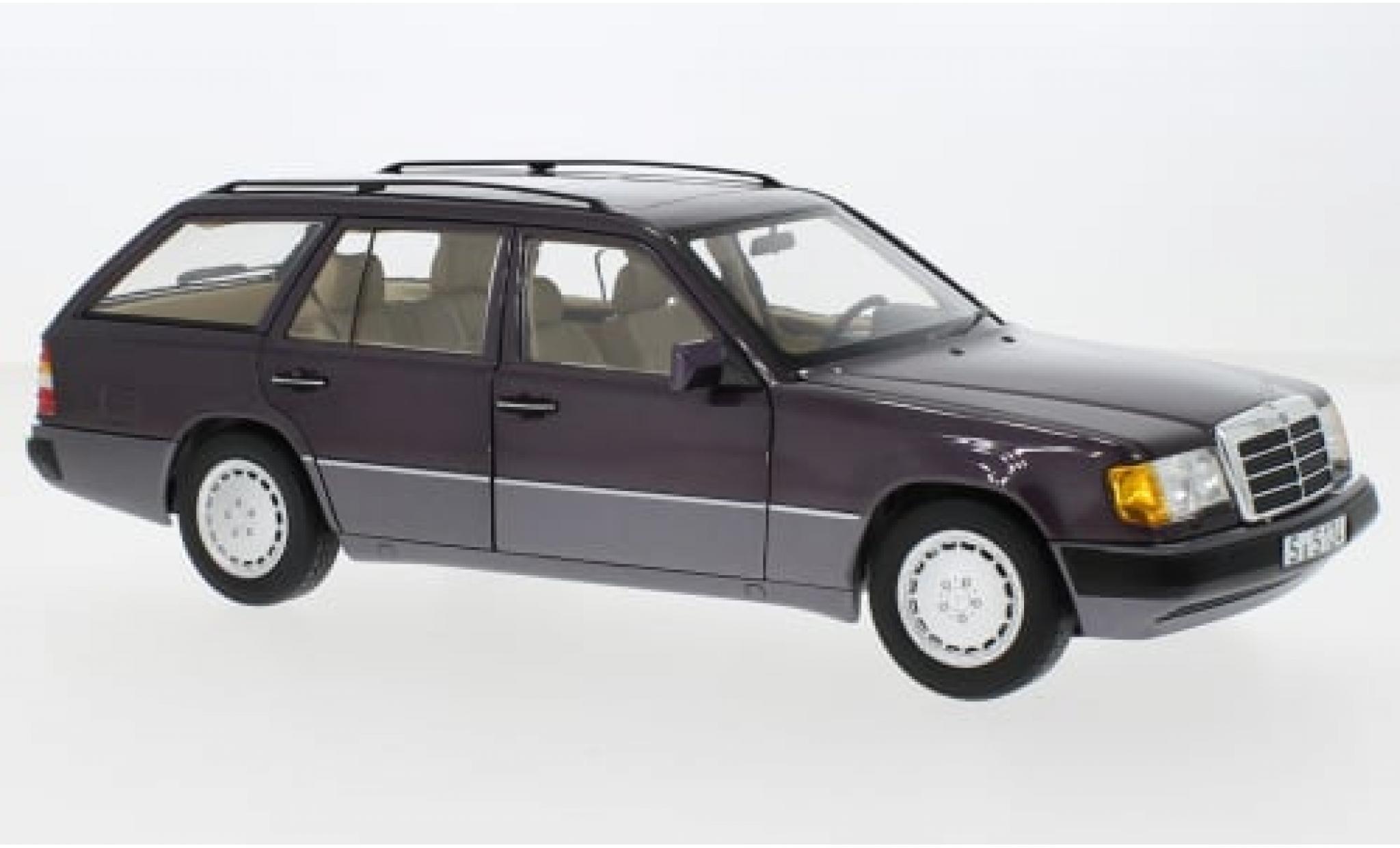 Mercedes 300 1/18 I Norev D T-Modell (S124) metallic paars 1989 1:18 modelauto