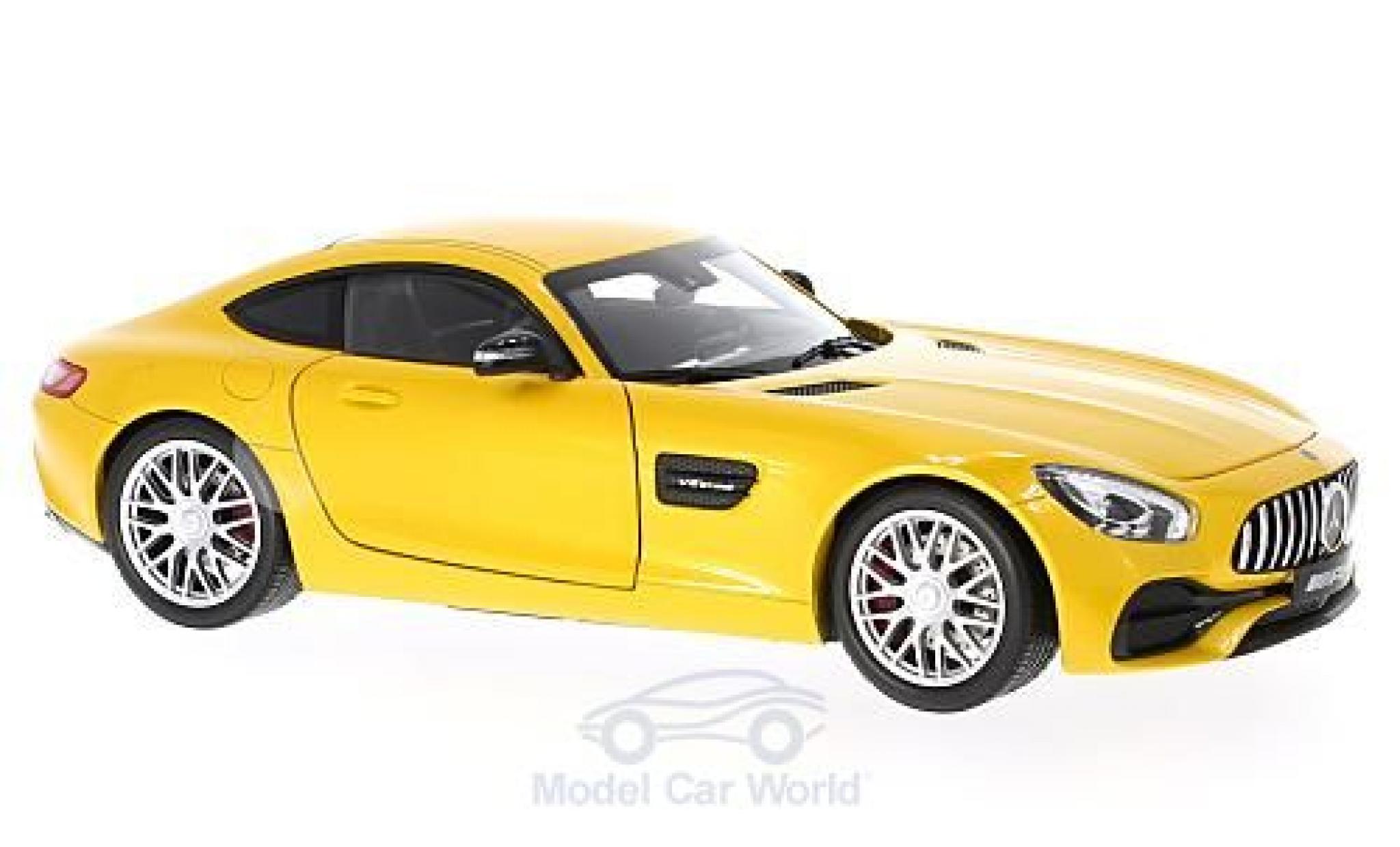 Mercedes AMG GT 1/18 Norev (C190) metallic geel modelauto