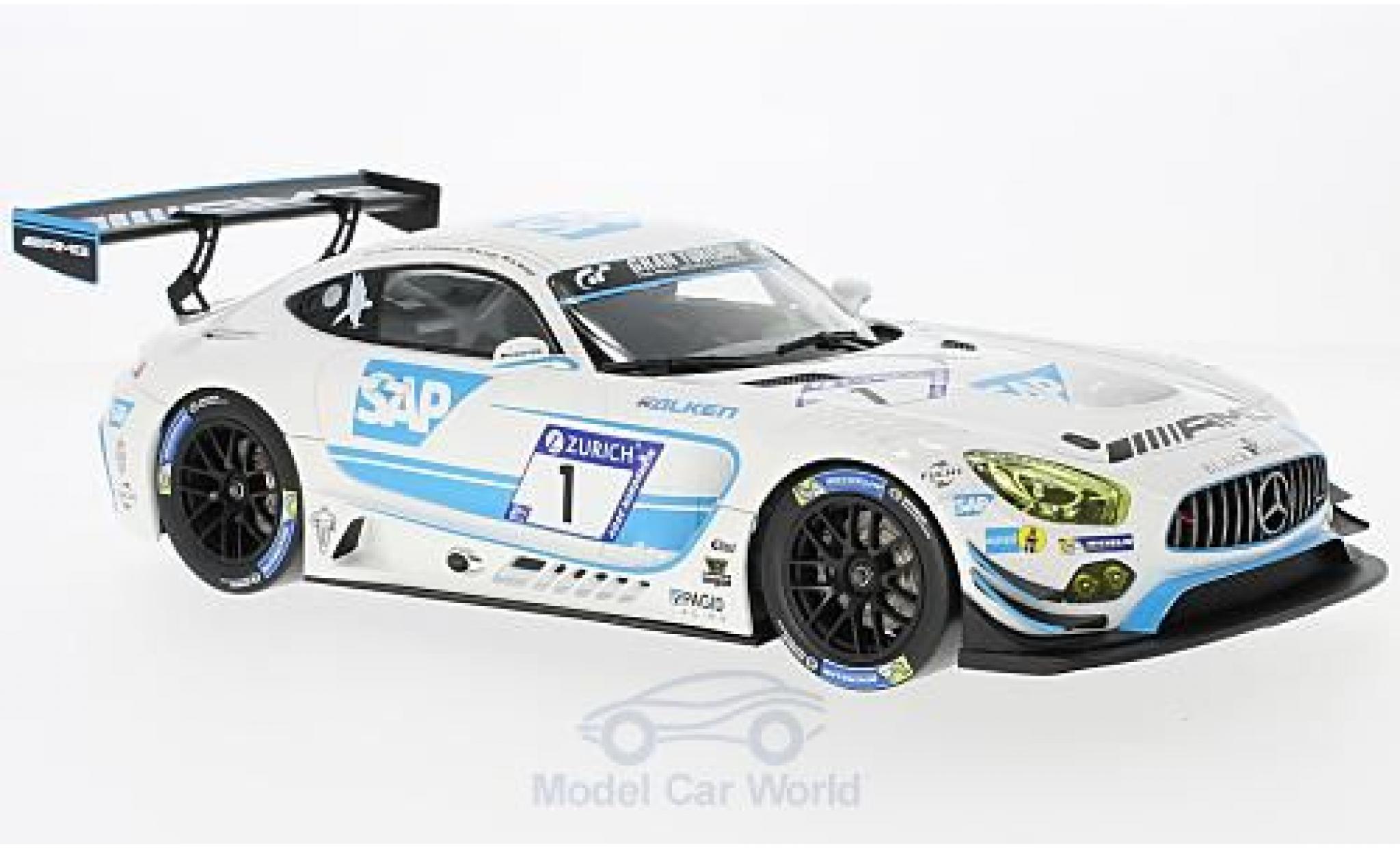 Mercedes AMG GT 1/18 Norev 3 No.1 AMG Black falcon SAP 24h N&uuml;rburgring 2017 Y.Buurman/A.Christodoulou/M.Engel/M.Metzger modelauto