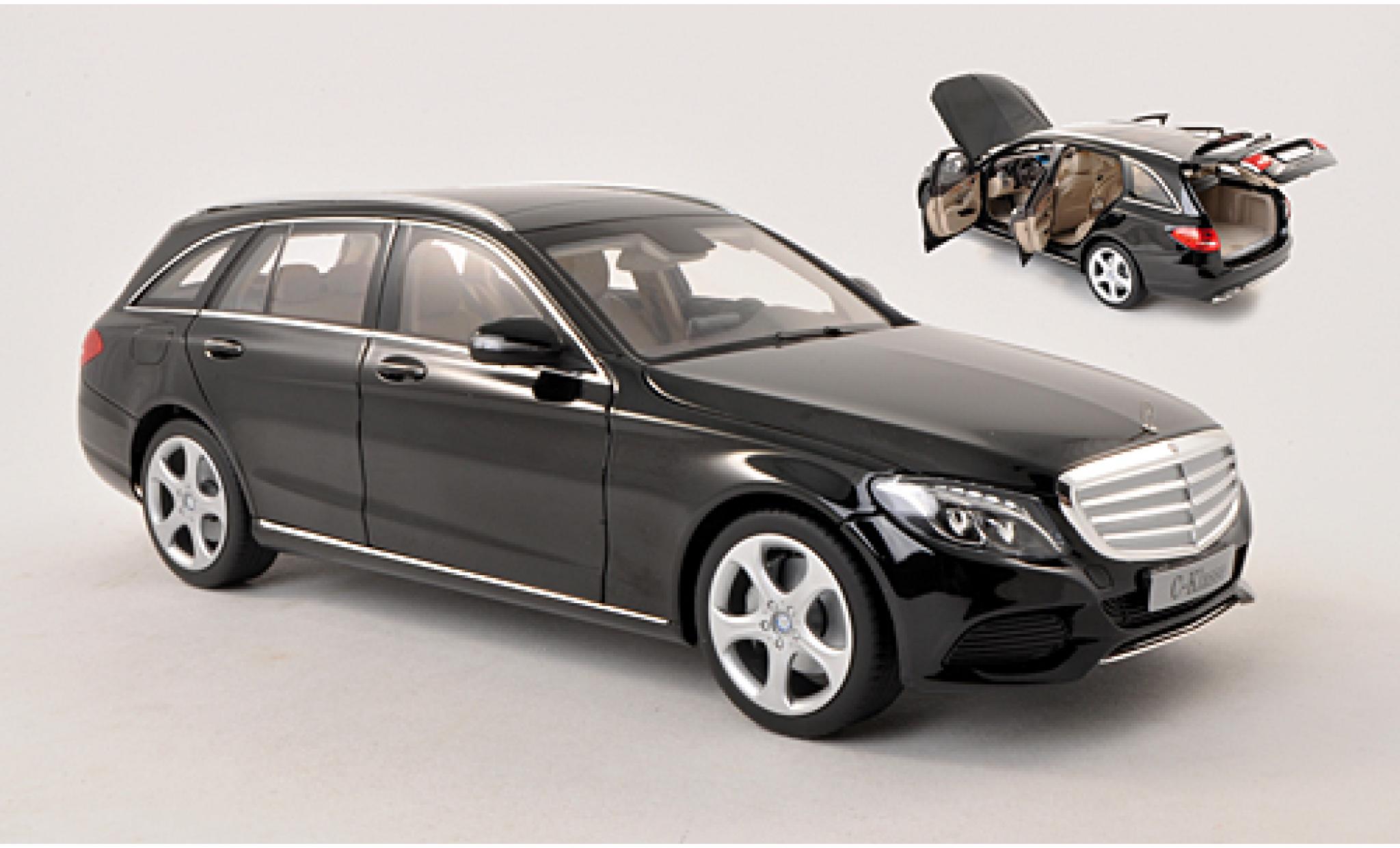 Mercedes Classe C 1/18 Norev T-Modell (S205) zwart 2014 modelauto