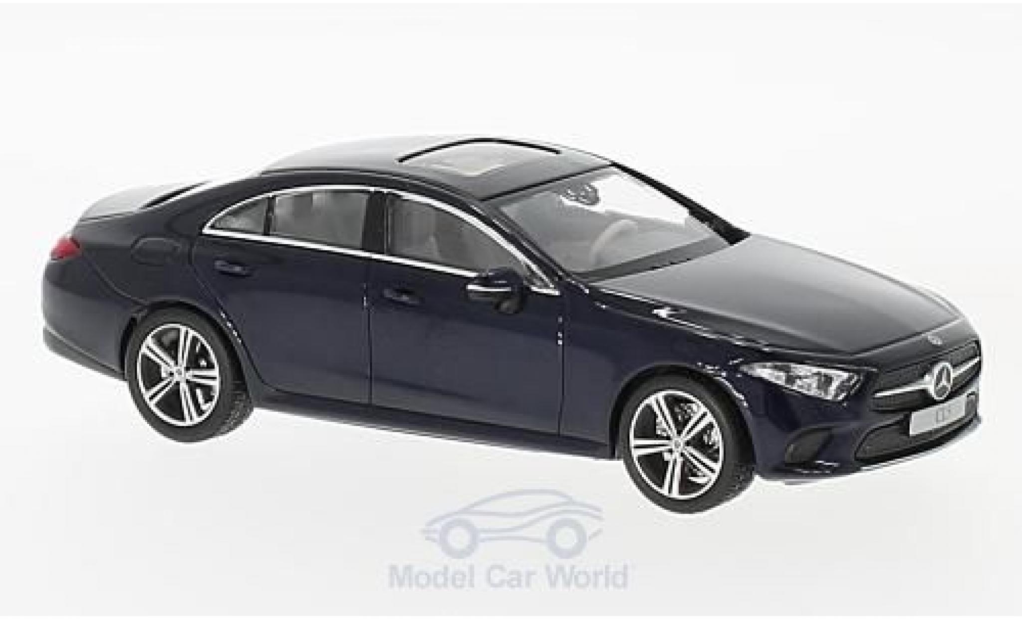 Mercedes CLS 1/43 Norev Coupe (C257) metallic blauw 2018 modelauto