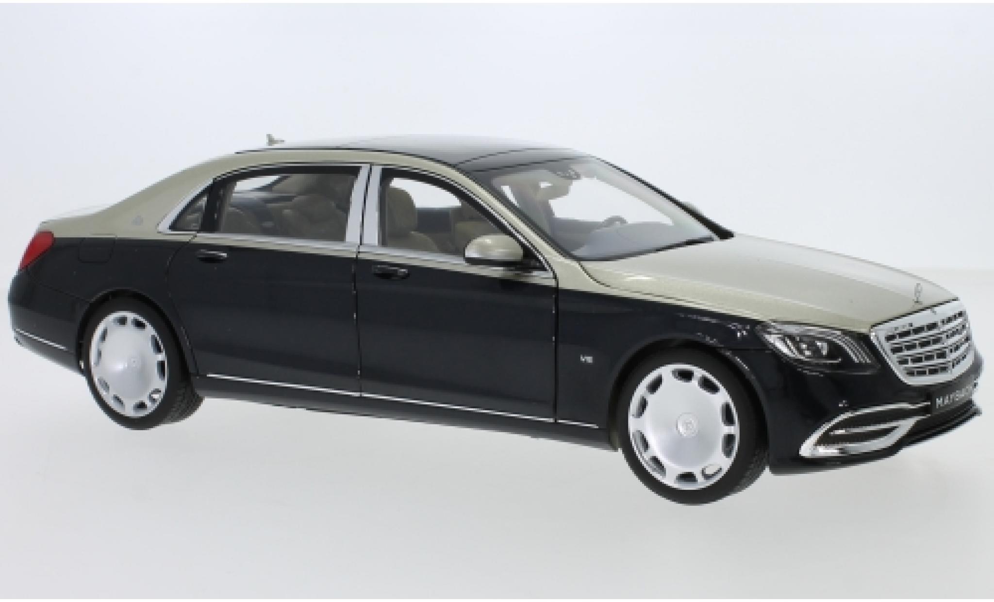 Mercedes Classe S 1/18 Norev Maybach S 650 (X222) metallic beige/metallic blauw modelauto