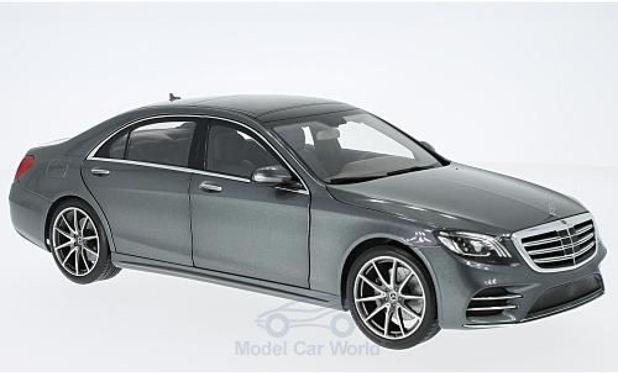 Mercedes Classe S 1/18 Norev V222 Mopf metallic grijs 2017 modelauto