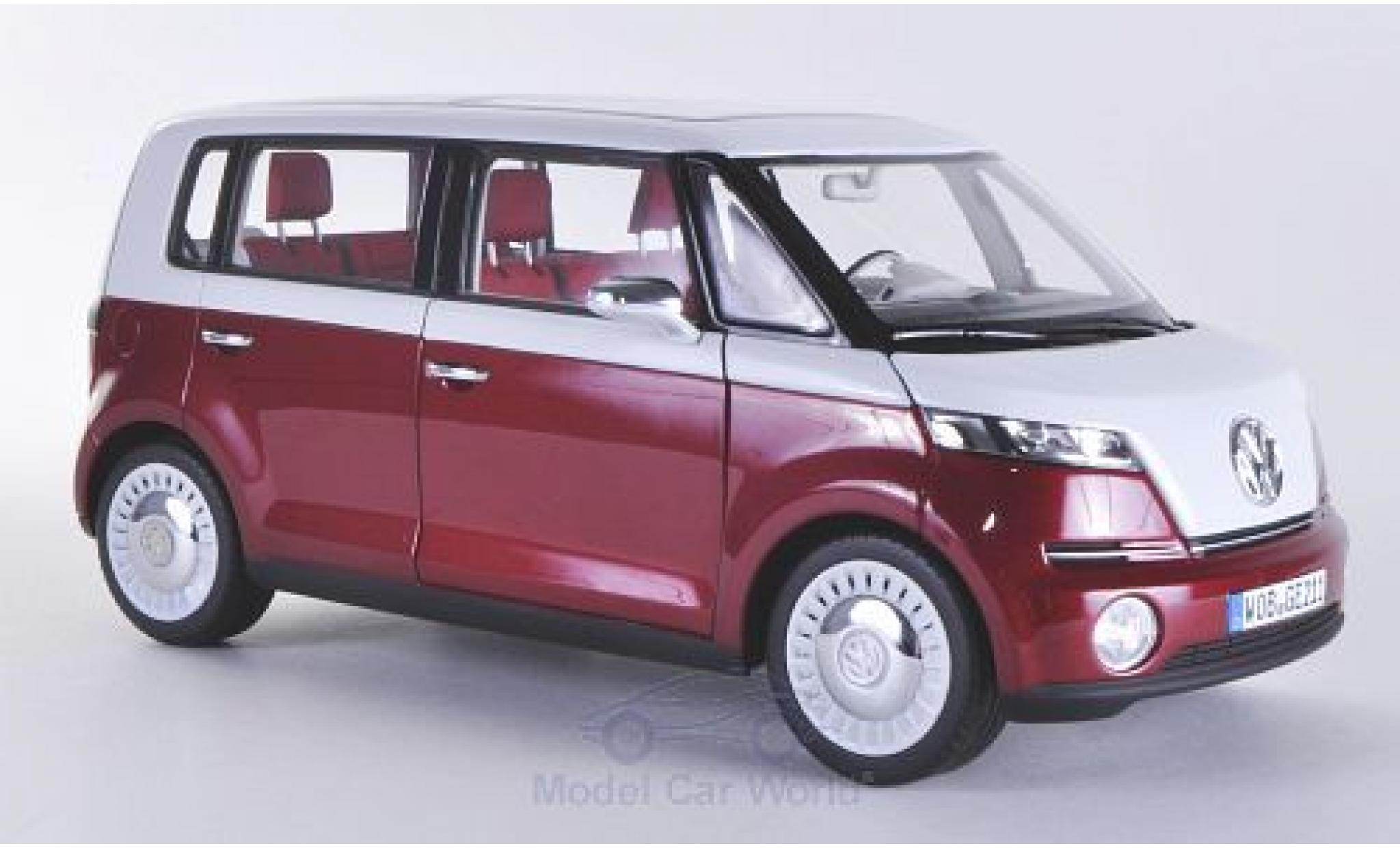Volkswagen Bulli 1/18 Norev Concept metallic rood/wit 2011 Autosalon Genf modelauto