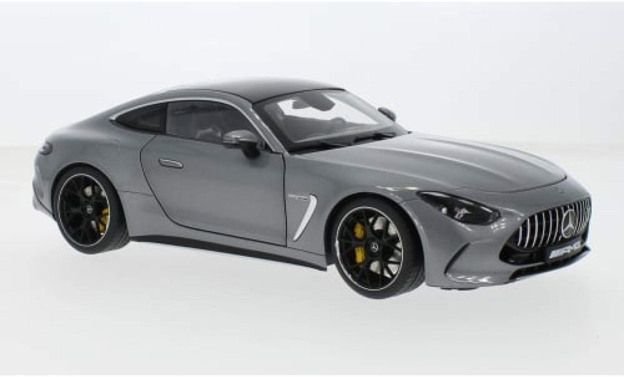 Mercedes AMG GT 1/18 I NZG 63 (C192) 4MATIC+ metallic grijs 1:18 modelauto