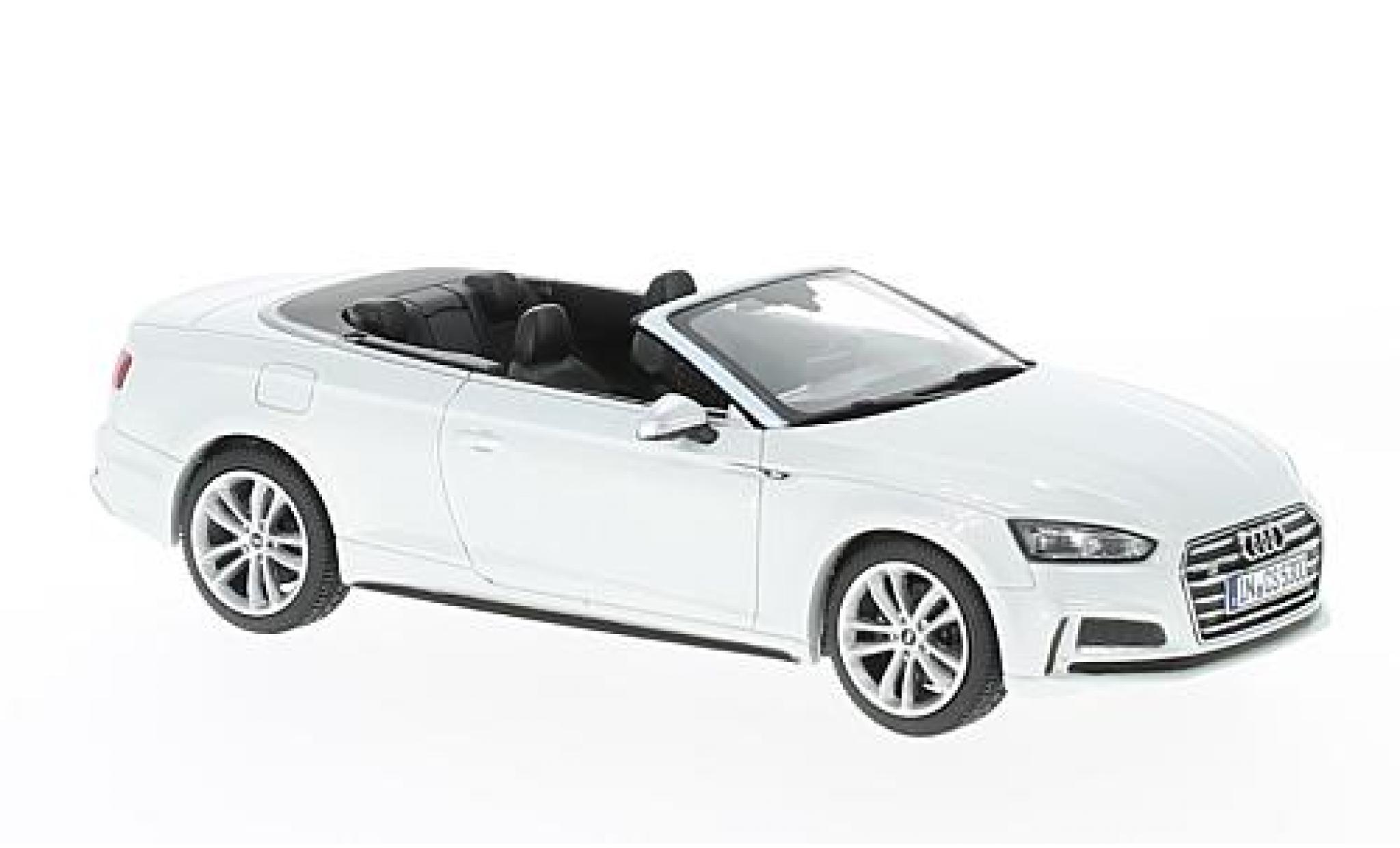 Audi S5 1/43 Paragon Cabriolet metallic wit modelauto