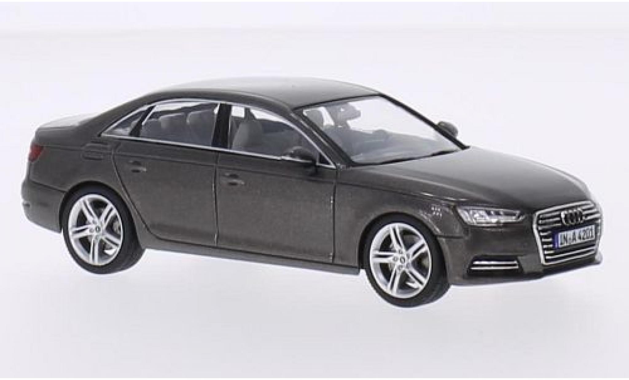 Audi A4 1/43 Spark (B9) metallic bruin 2015 modelauto