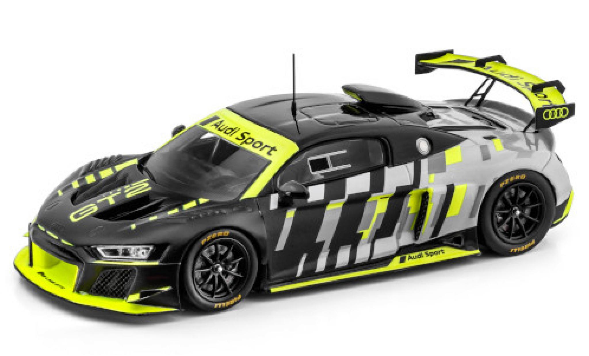 Audi R8 1/43 Spark LMS GT2 matt-zwart/metallic grijs Sport v&eacute;hicule de pr&eacute;sentation modelauto