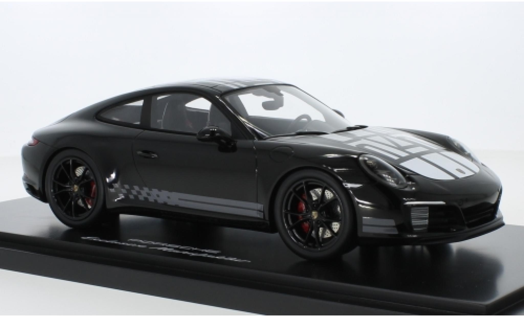 Porsche 991 S 1/18 Spark 911 () Carrera S Endurance Racing Edition zwart/Dekor Intelligent Performance 2016 avec Vitrine modelauto
