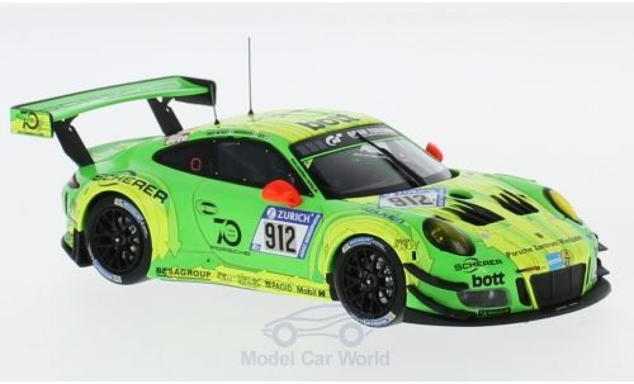 Porsche 991 GT3 R 1/43 Spark 911 () GT3 R No.912 Manthey Racing 24h N&uuml;rburgring 2018 R.Lietz/F.Makowiecki/P.Pilet/N.Tandy modelauto