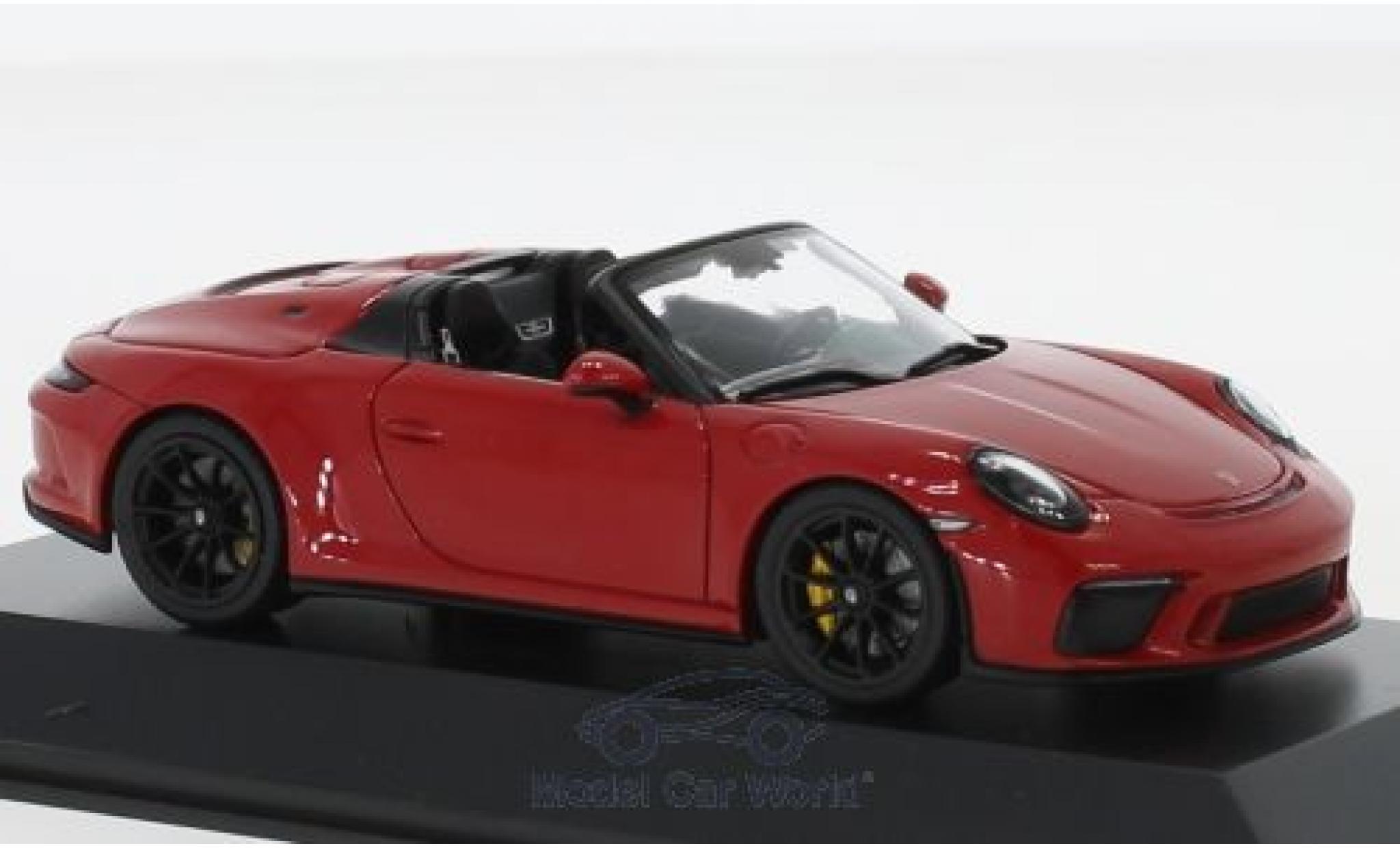 Porsche 992 Speedster 1/43 Spark 911 (991 II) Speedster rood 2019 modelauto