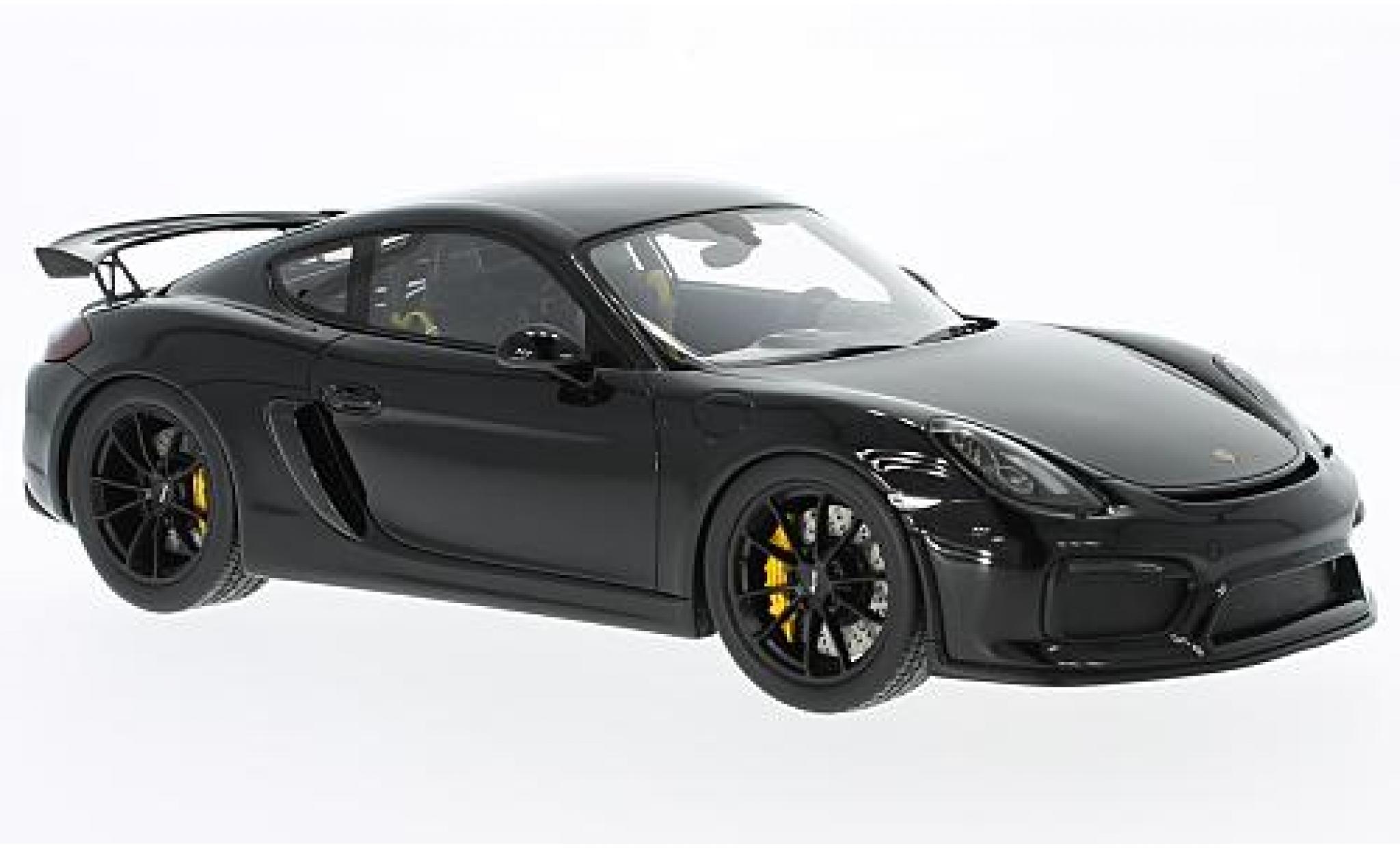 Porsche Cayman GT4 1/18 Spark GT4 zwart modelauto