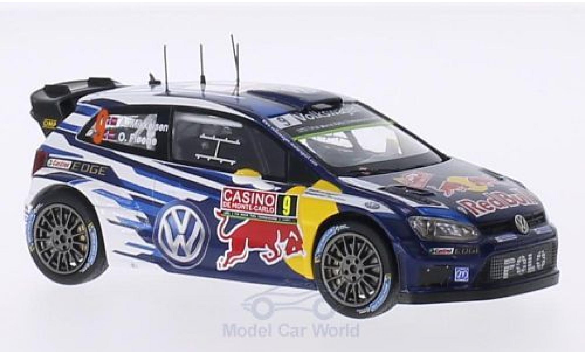 Volkswagen Polo 1/43 Spark R WRC No.9 Motorsport Red Bull Rallye WM Rallye Monte-Carlo 2015 A.Mikkelsen/O.Floene modelauto