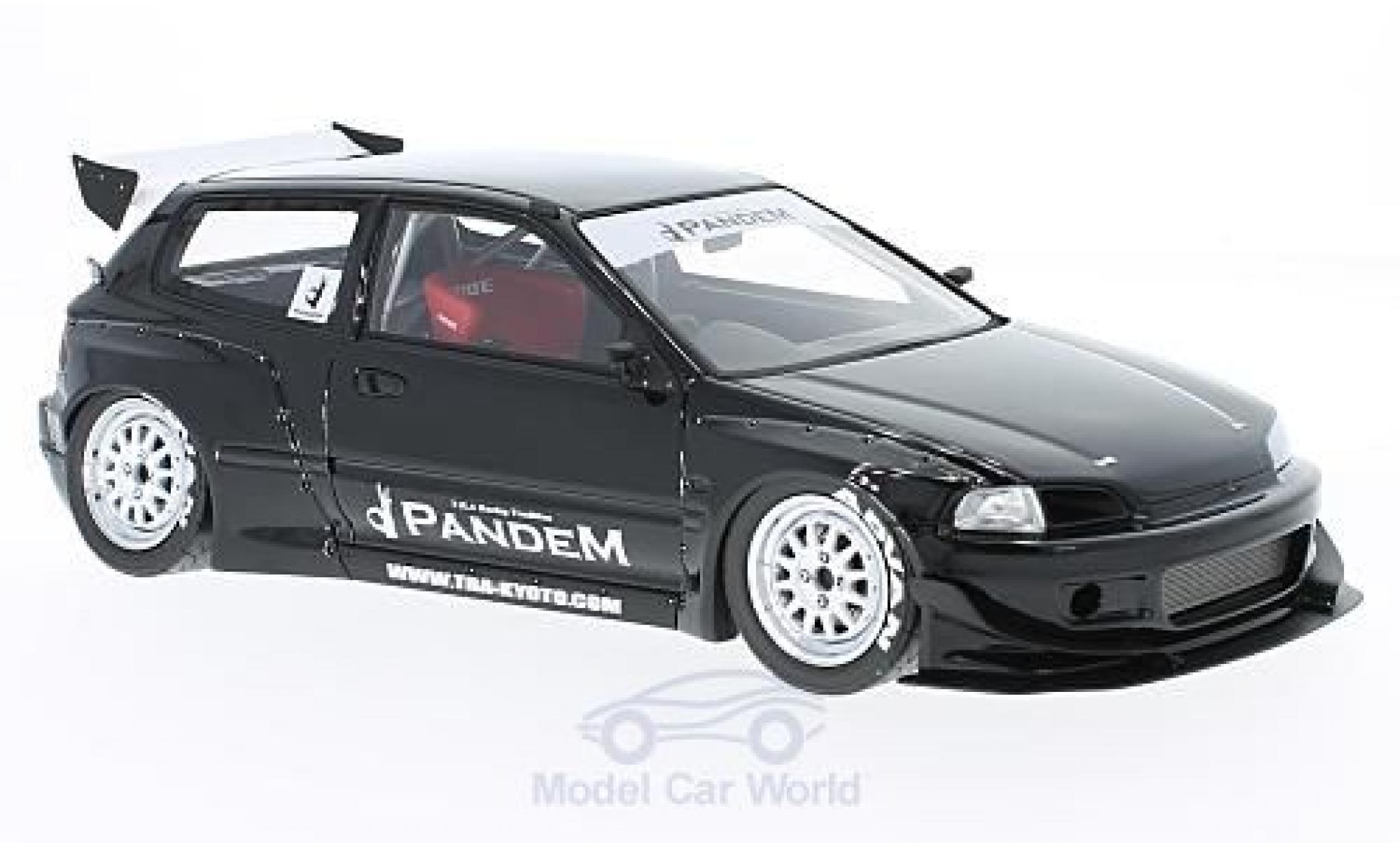 Honda Civic 1/18 Ignition Model (EG6) by Pandem zwart RHD modelauto